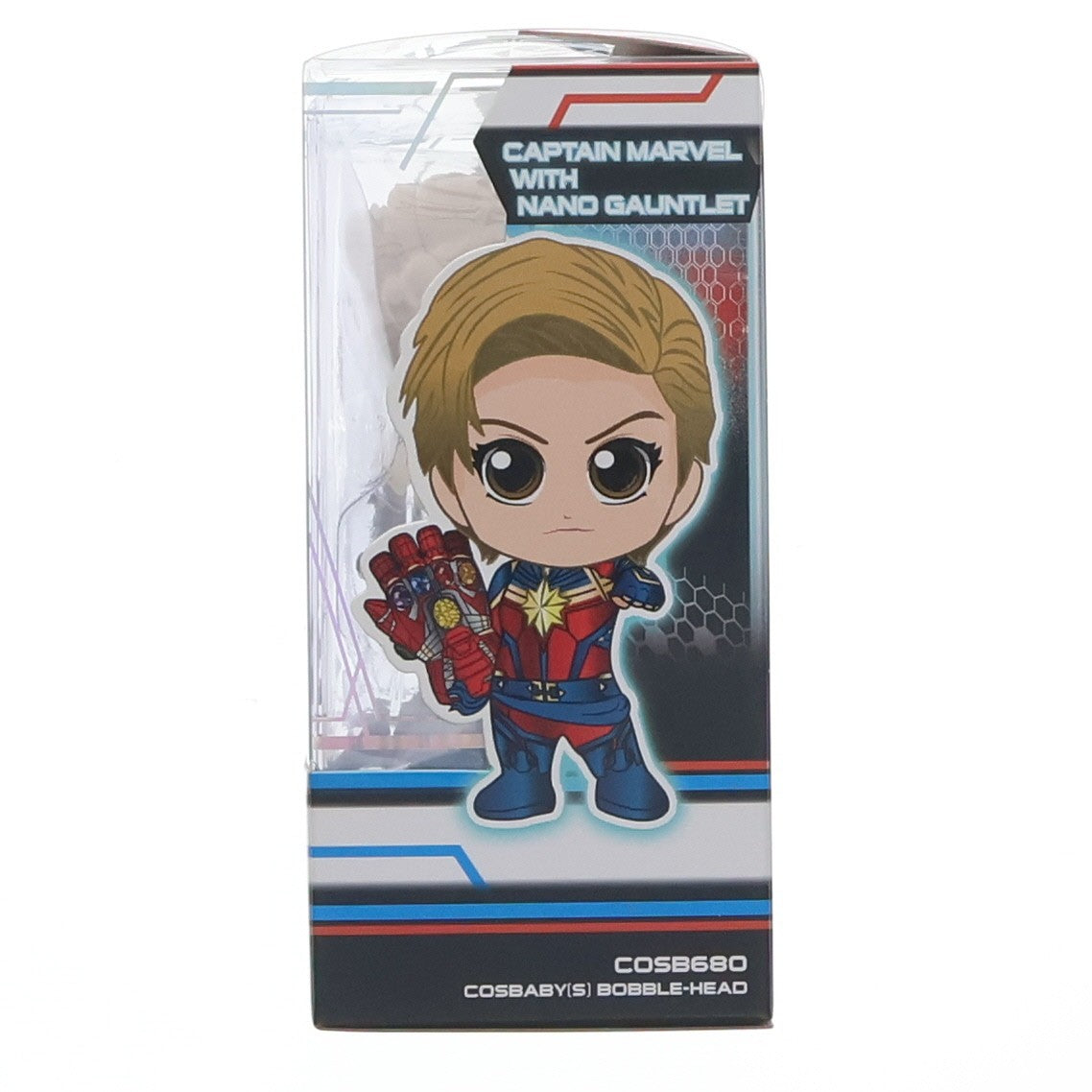 【中古即納】[FIG] エクスクルーシブ・ストア限定 コスベイビー サイズS キャプテン・マーベル(ナノ・ガントレット付き版) アベンジャーズ/エンドゲーム 完成品 フィギュア(COSB680) ホットトイズ(20200704)