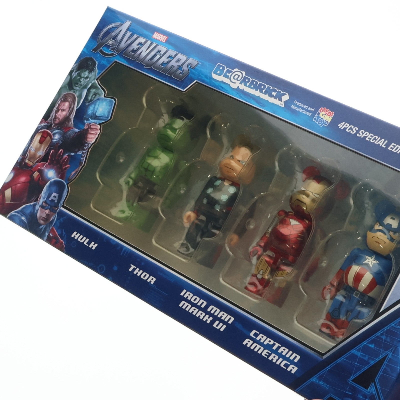 【中古即納】[FIG] (フィギュア単品) BE@RBRICK(ベアブリック) アベンジャーズ 4体セット 前売り券特典 完成品 可動フィギュア メディコム・トイ(20120630)
