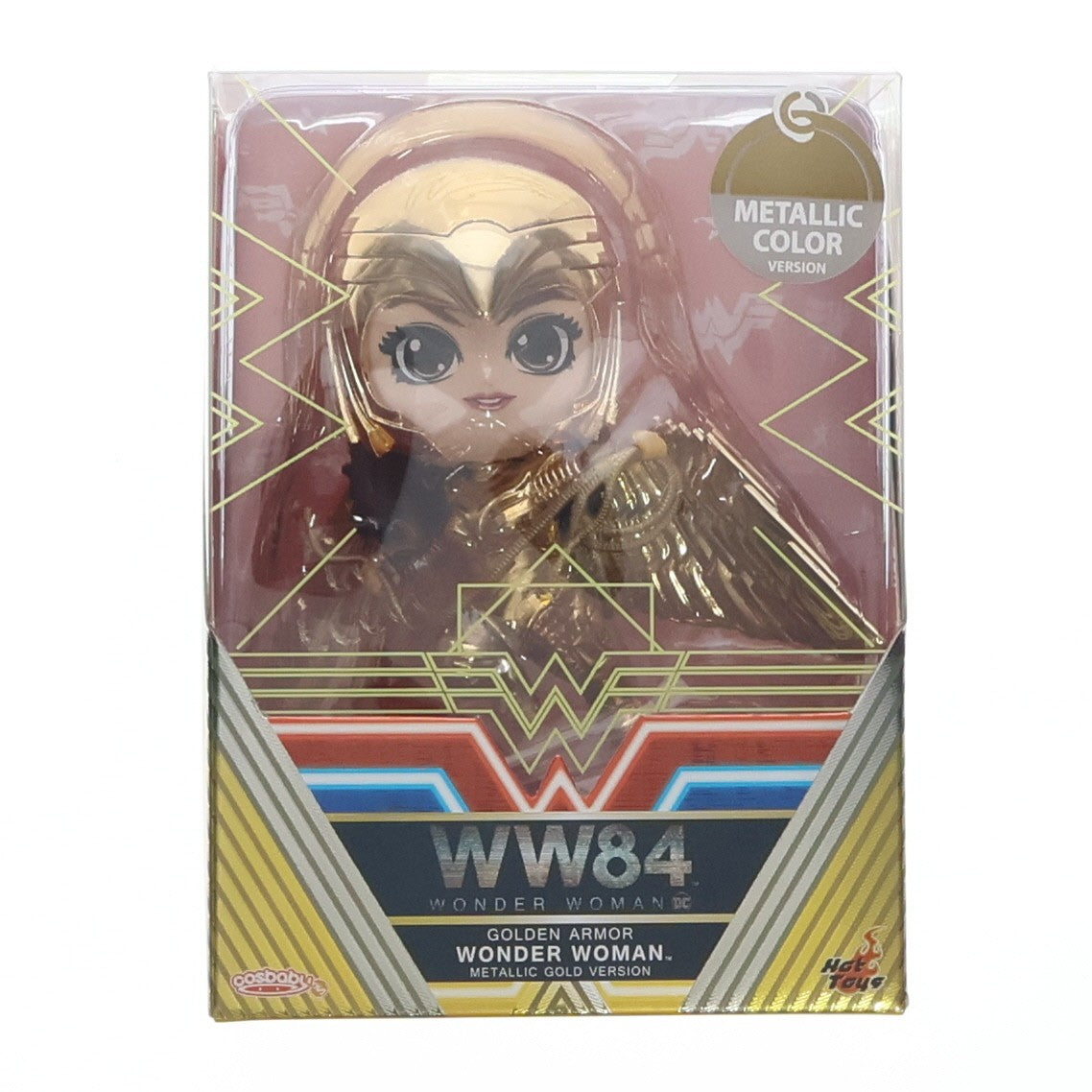 【中古即納】[FIG] DCオールスターズ限定 コスベイビー サイズS ワンダーウーマン(ゴールドアーマー/メタリック版) ワンダーウーマン 1984 完成品 フィギュア(COSB729) ホットトイズ(20200801)