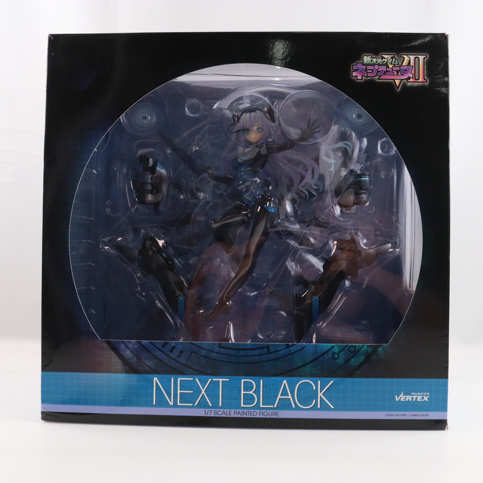 【中古即納】[FIG] ネクストブラック 新次元ゲイム ネプテューヌVII 1/7 完成品 フィギュア ヴェルテクス(20190602)