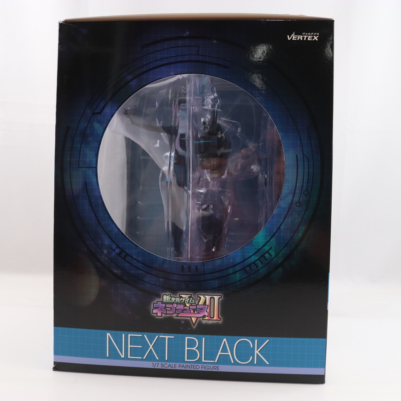 【中古即納】[FIG] ネクストブラック 新次元ゲイム ネプテューヌVII 1/7 完成品 フィギュア ヴェルテクス(20190602)