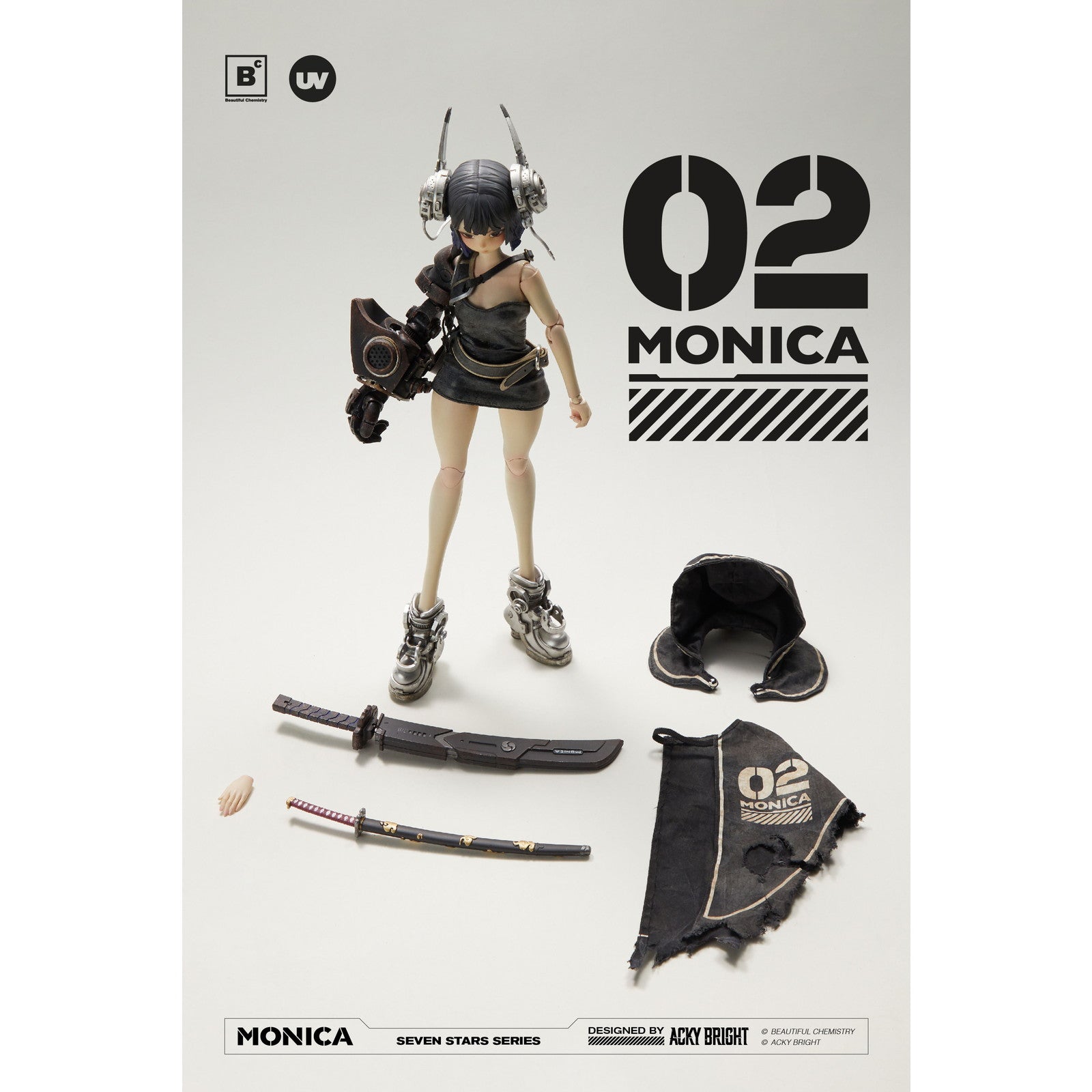 【中古即納】[FIG] Seven Stars(セブンスター)シリーズ No.2 Monica(ナンバーツー モニカ) 1/6 完成品 可動フィギュア Beautiful Chemistry(ビューティフルケミストリー)(20251204)
