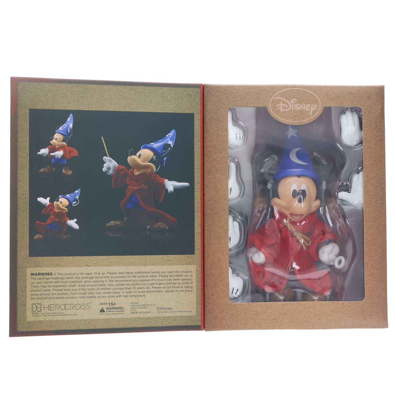【中古即納】[FIG] ハイブリッド・メタル・フィギュレーション009 ファンタジア・ミッキー(シンプル版) ディズニー 完成品 フィギュア ヒーロークロス(20150530)