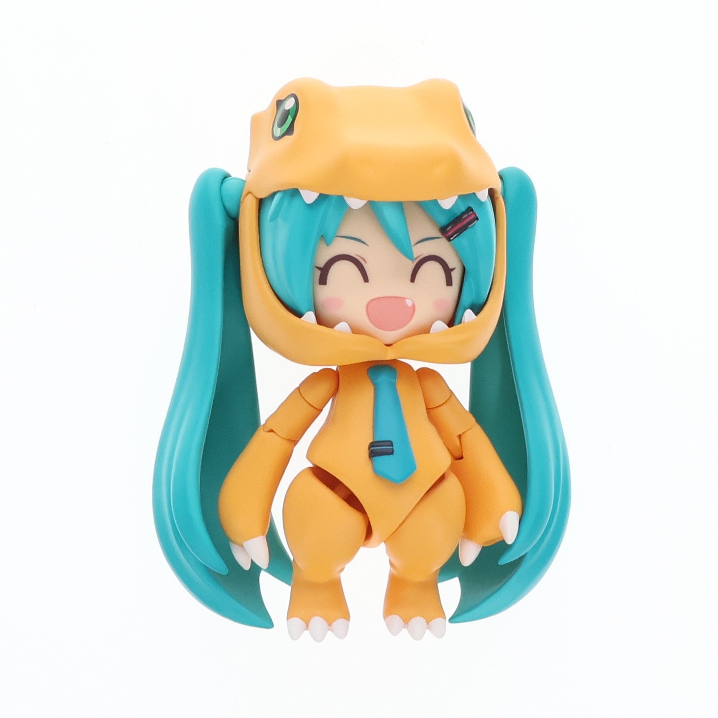 【中古即納】[FIG] ねんどろいど 1439 初音ミク きぐるみアグモンVer. キャラクター・ボーカル・シリーズ01 初音ミク デジモンアドベンチャー 完成品 可動フィギュア プレックス/グッドスマイルカンパニー(20210516)