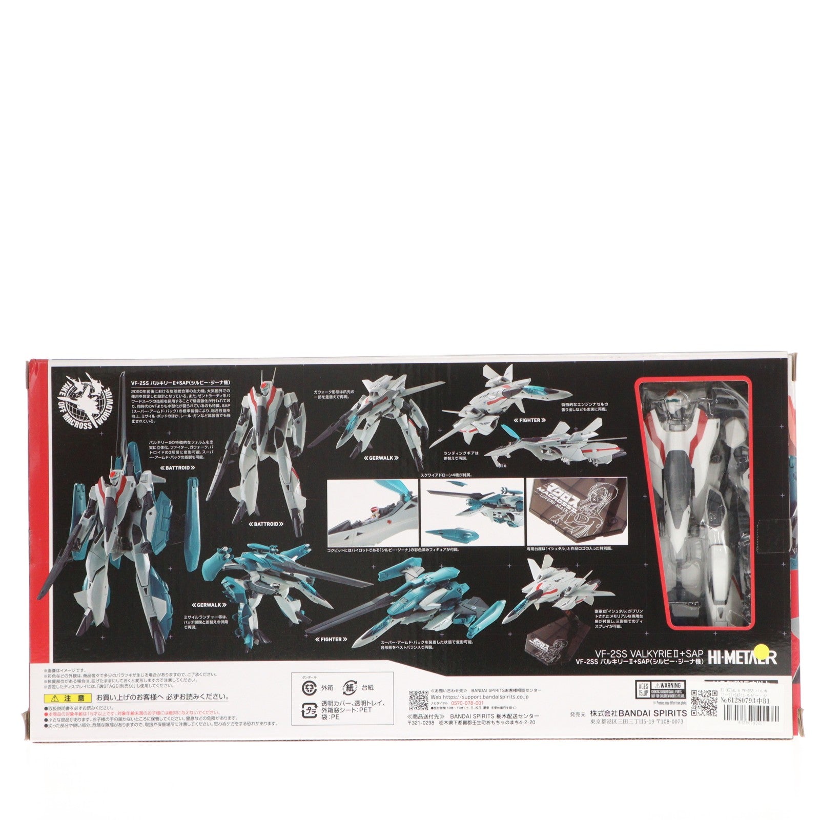 【中古即納】[FIG] HI-METAL R VF-2SS バルキリーII+SAP(シルビー・ジーナ機)-Lovers Again- 超時空要塞マクロスII -LOVERS AGAIN- 完成品 可動フィギュア バンダイスピリッツ(20250621)