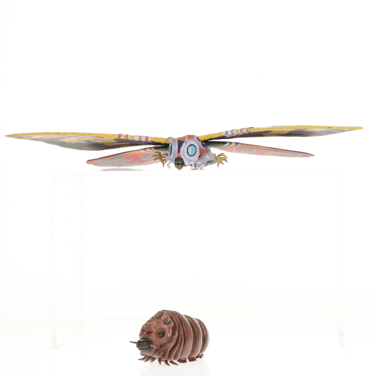 【中古即納】[FIG] 魂ウェブ商店限定 S.H.MonsterArts(モンスターアーツ) モスラ(成虫)&モスラ(幼虫) Special Color Ver. ゴジラVSモスラ 完成品 可動フィギュア バンダイ(20170831)