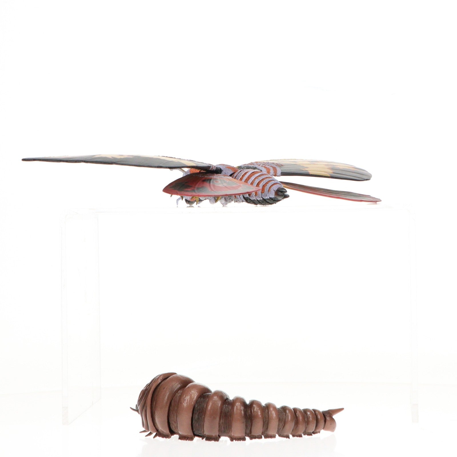 【中古即納】[FIG] 魂ウェブ商店限定 S.H.MonsterArts(モンスターアーツ) モスラ(成虫)&モスラ(幼虫) Special Color Ver. ゴジラVSモスラ 完成品 可動フィギュア バンダイ(20170831)