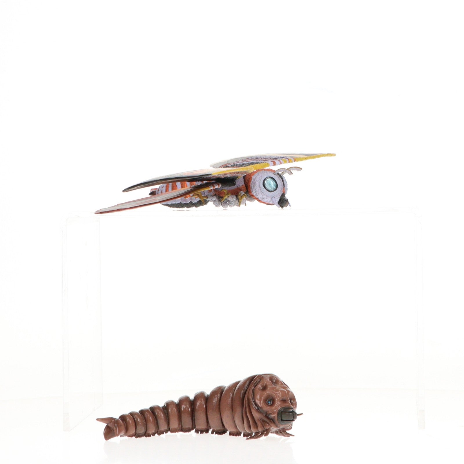 【中古即納】[FIG] 魂ウェブ商店限定 S.H.MonsterArts(モンスターアーツ) モスラ(成虫)&モスラ(幼虫) Special Color Ver. ゴジラVSモスラ 完成品 可動フィギュア バンダイ(20170831)