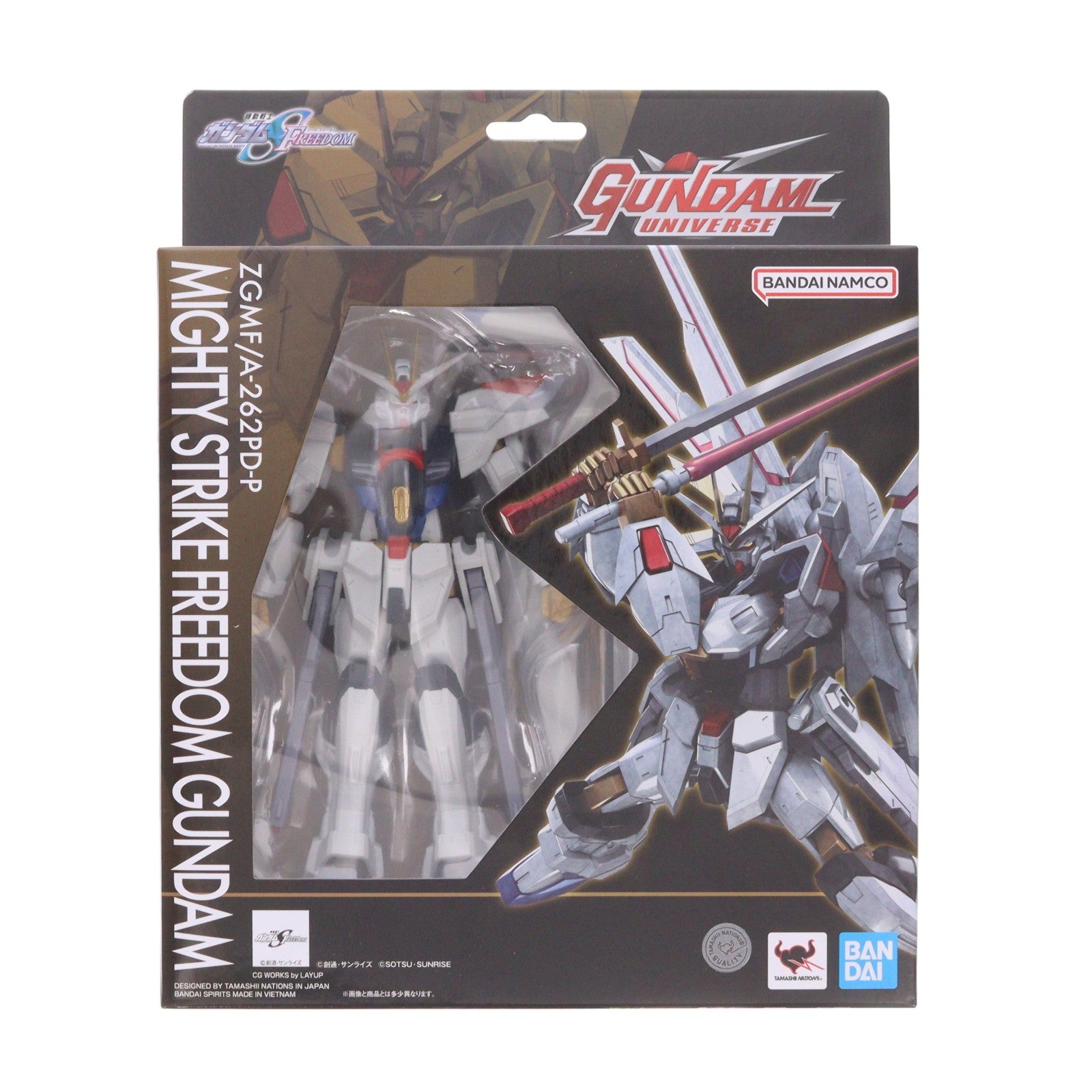 【中古即納】[FIG] GUNDAM UNIVERSE(ガンダムユニバース) ZGMF/A-262PD-P MIGHTY STRIKE FREEDOM GUNDAM(マイティーストライクフリーダムガンダム) 機動戦士ガンダムSEED FREEDOM(シード フリーダム) 完成品 可動フィギュア バンダイスピリッツ(20260627)