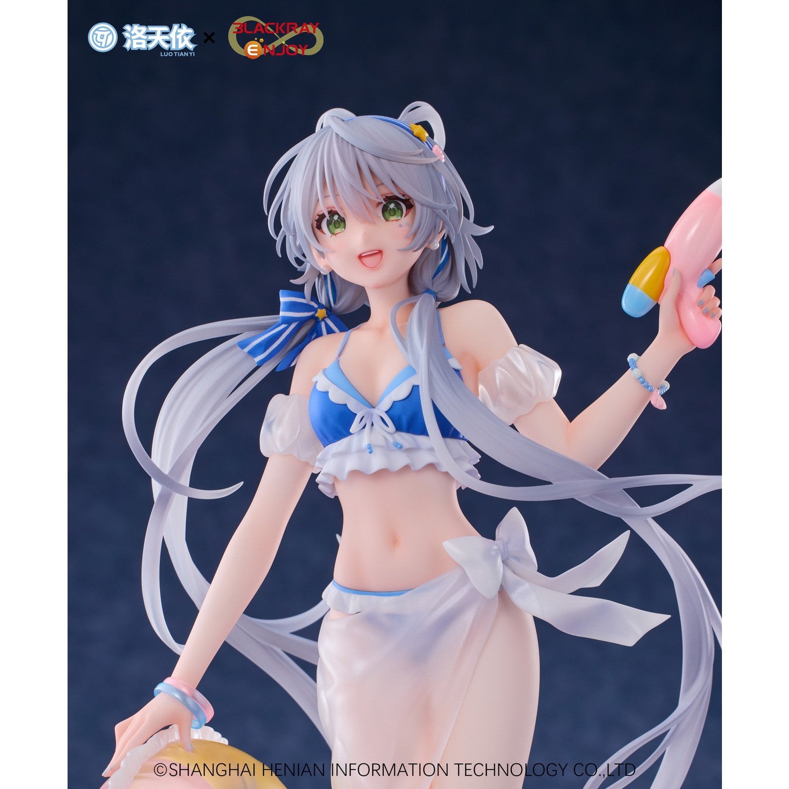 【中古即納】[FIG] 予約特典付属 Vsinger - 洛天依(ルォ・テンイ) 夏の海風Ver. 1/7 完成品 フィギュア BLACKRAY ENJOY(ブラックレイエンジョイ)(20251101)