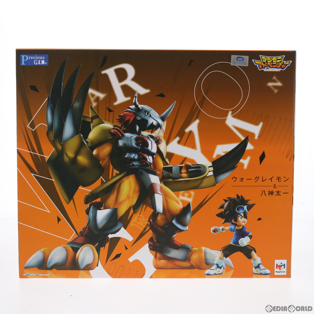 【中古即納】[FIG] (再販) Precious G.E.M.シリーズ ウォーグレイモン&八神太一(やがみたいち) デジモンアドベンチャー 完成品 フィギュア あみあみ&一部オンラインショップ限定 メガハウス(20180831)