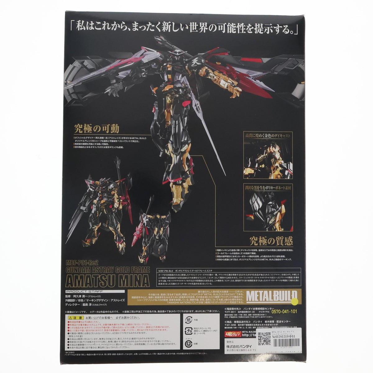 【中古即納】[FIG] METAL BUILD ガンダムアストレイゴールドフレーム天ミナ -天空の宣言- 機動戦士ガンダムSEED DESTINY ASTRAY(シード デスティニー アストレイ) 完成品 可動フィギュア バンダイ(20150627)