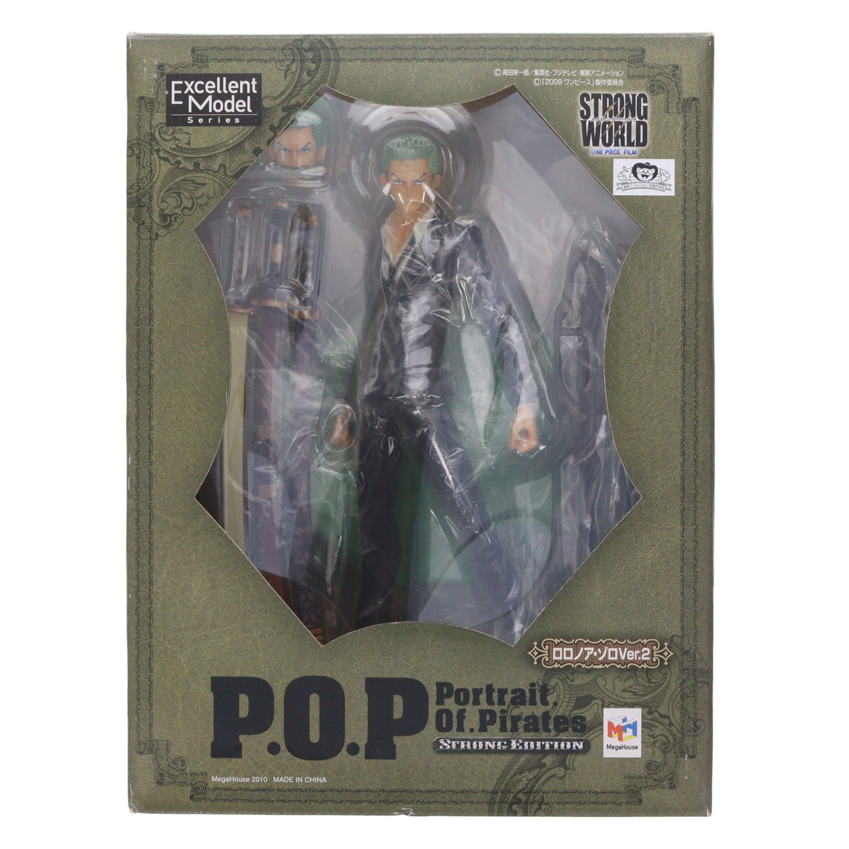 【中古即納】[FIG] Portrait.Of.Pirates P.O.P STRONG EDITION ロロノア・ゾロVer.2 ONE PIECE FILM STRONG WORLD(ワンピースフィルム ストロングワールド) 1/8 完成品 フィギュア メガハウス(20101001)