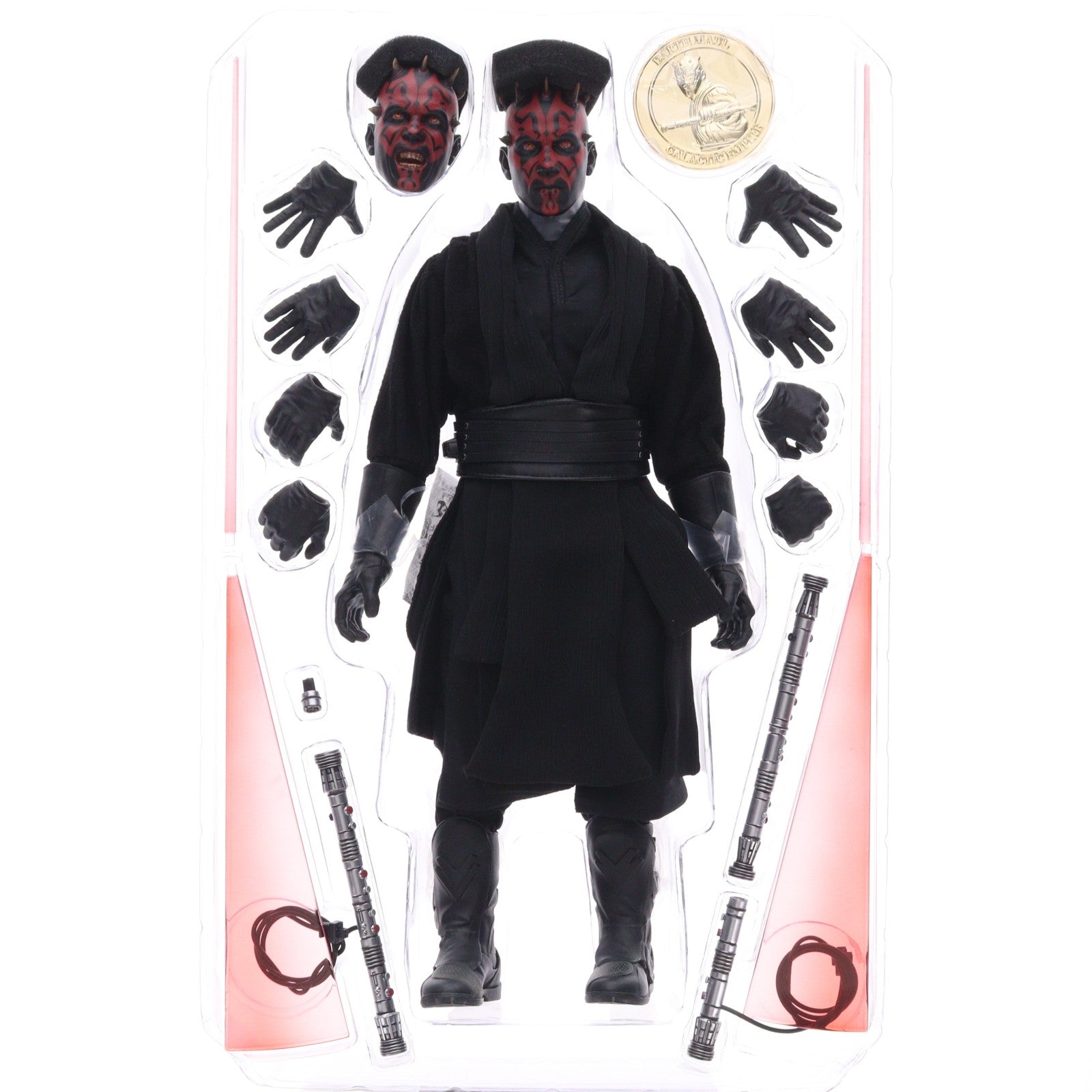 【中古即納】[FIG] トイサピエンス限定 ムービー・マスターピース ダース・モール(2.0版)[ボーナスアクセサリー付き] STAR WARS(スター・ウォーズ) エピソード1/ファントム・メナス 1/6 完成品 可動フィギュア(MM#748B) ホットトイズ(20250331)