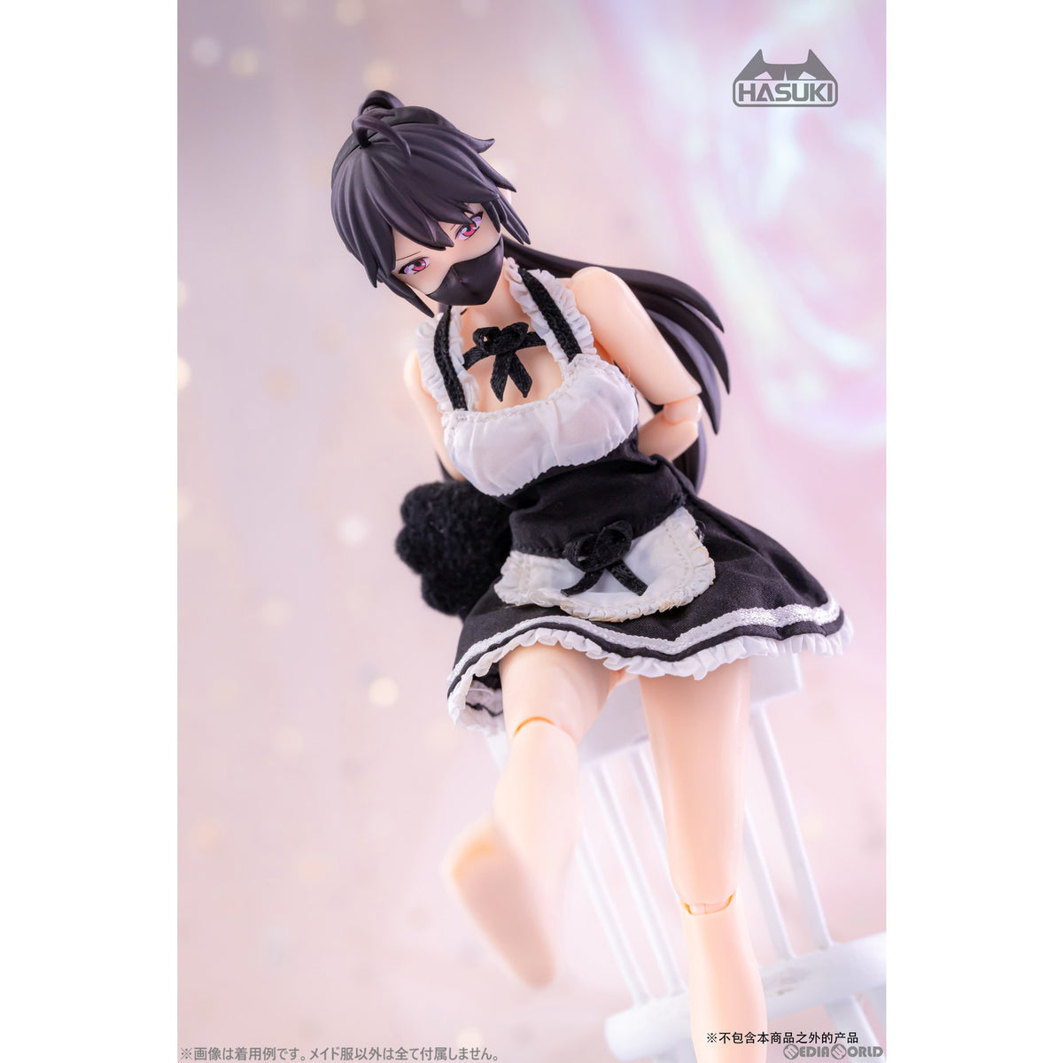 【中古即納】[FIG] CS010A 1/12スケール可動フィギュア用 メイド服(ブラック) フィギュア用アクセサリ HASUKI(ハスキ)(20230930)