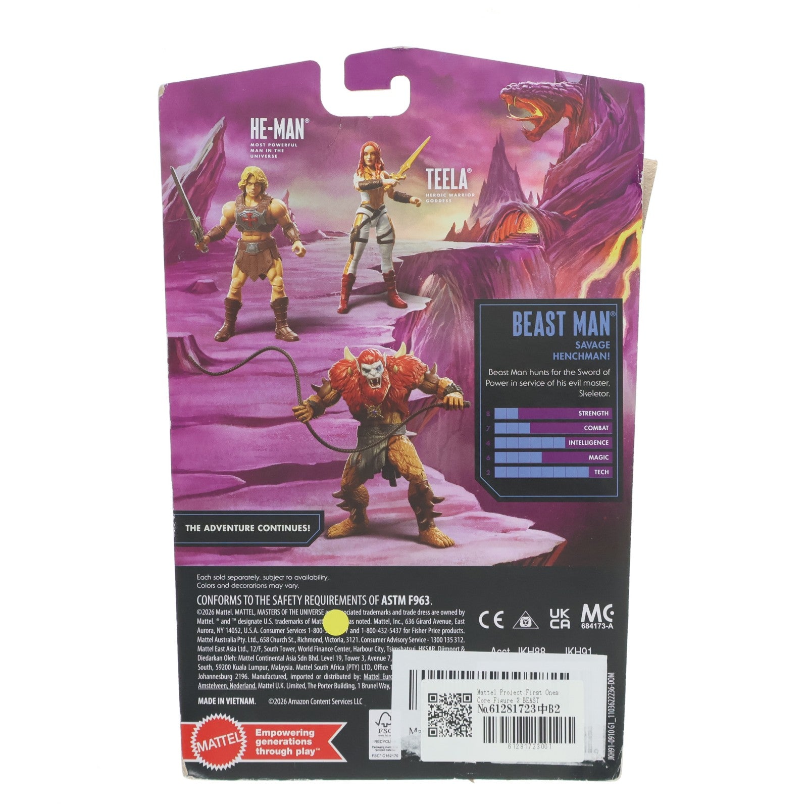 【中古即納】[FIG] ビーストマン マスターズ・オブ・ユニバース 完成品 アクションフィギュア(JKH91) マテル(20260430)