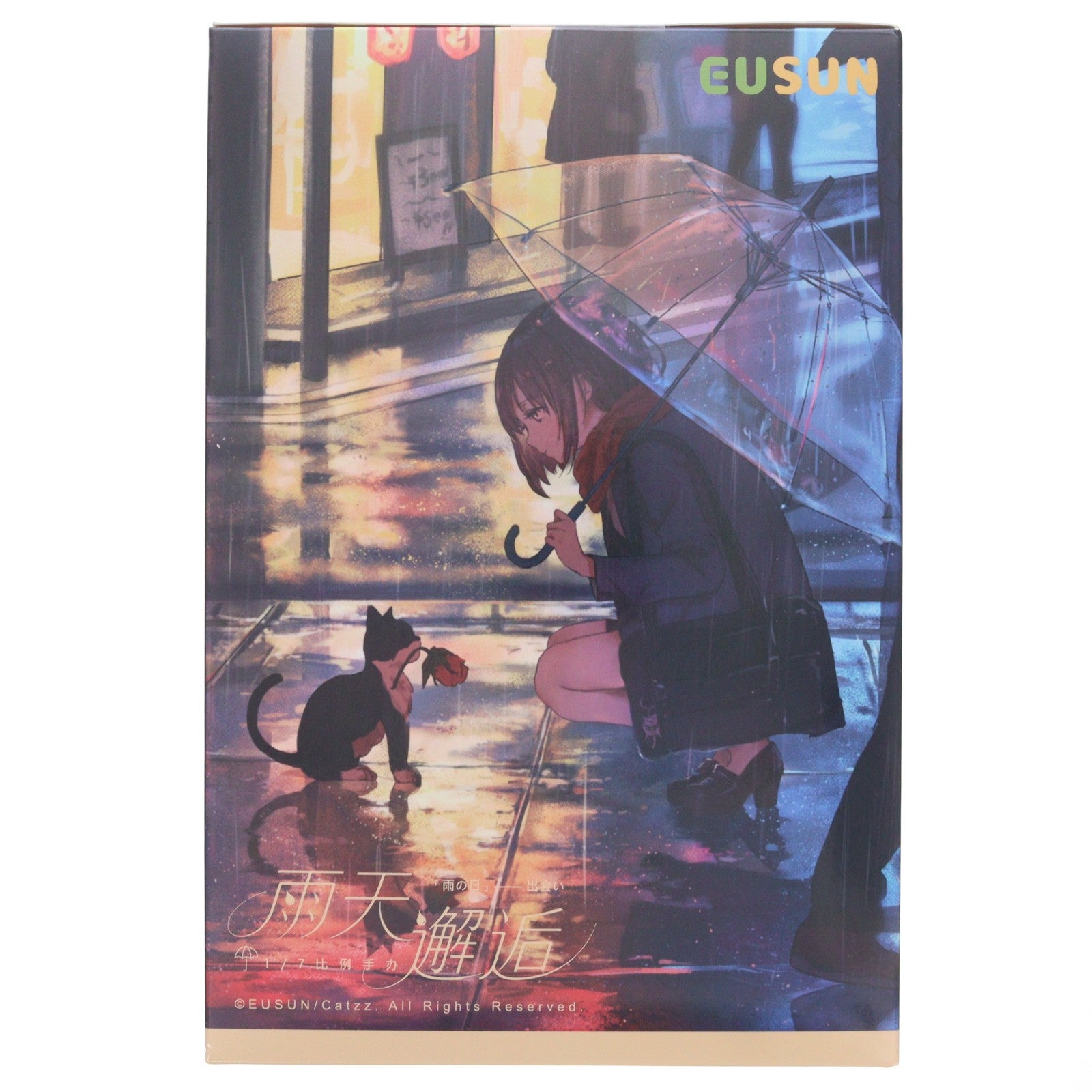 【中古即納】[FIG] ねこ&薔薇パーツ付属 「雨の日」--出会い Illustrated by Catzz 1/7 完成品 フィギュア EUSUN(20260731)