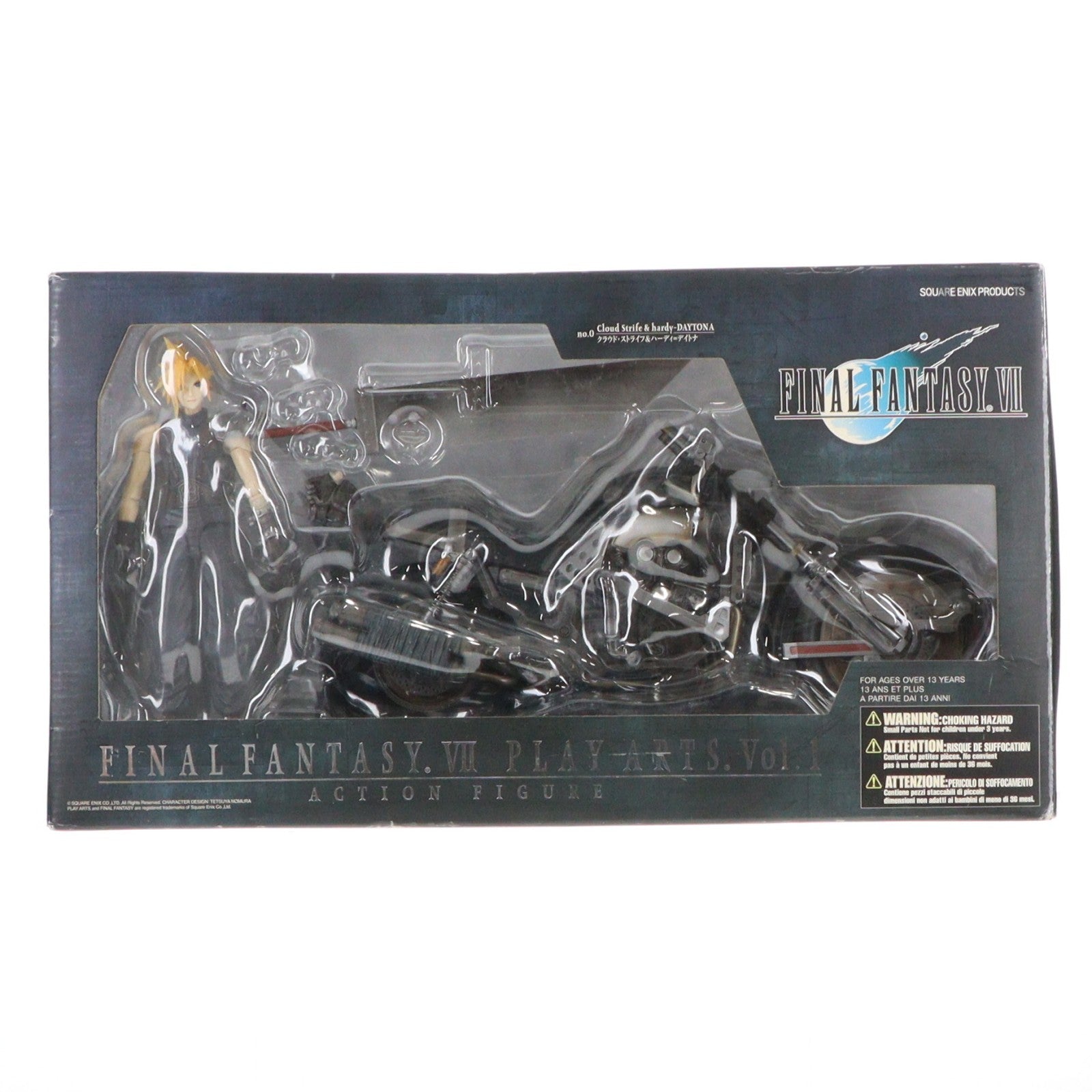 【中古即納】[FIG] PLAY ARTS(プレイアーツ) クラウド&ハーディ=デイトナ FINAL FANTASY VII(ファイナルファンタジー7) 完成品 可動フィギュア スクウェア・エニックス(20080420)