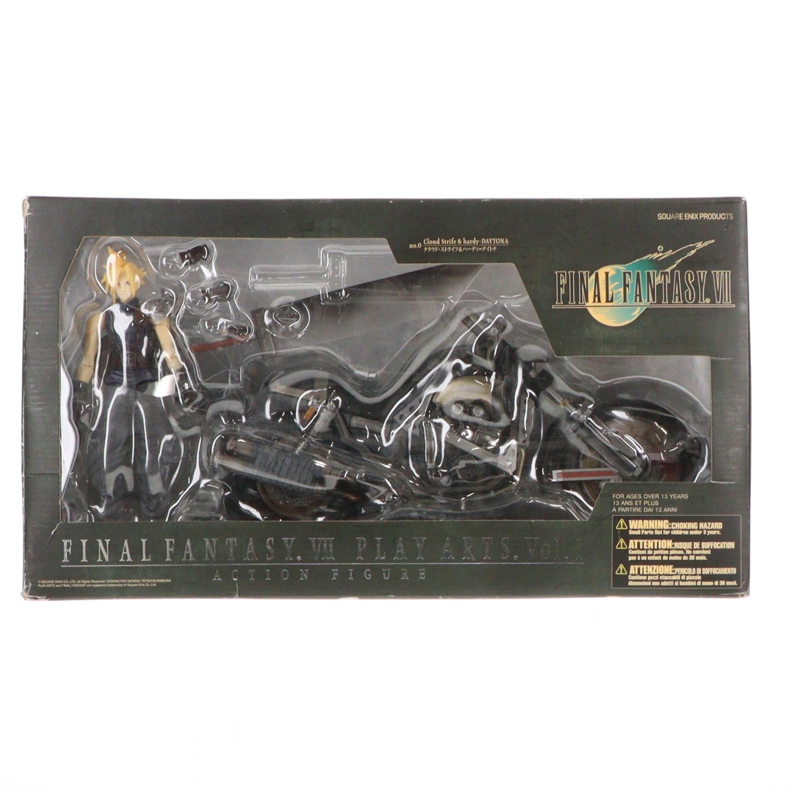 【中古即納】[FIG] PLAY ARTS(プレイアーツ) クラウド&ハーディ=デイトナ FINAL FANTASY VII(ファイナルファンタジー7) 完成品 可動フィギュア スクウェア・エニックス(20080420)