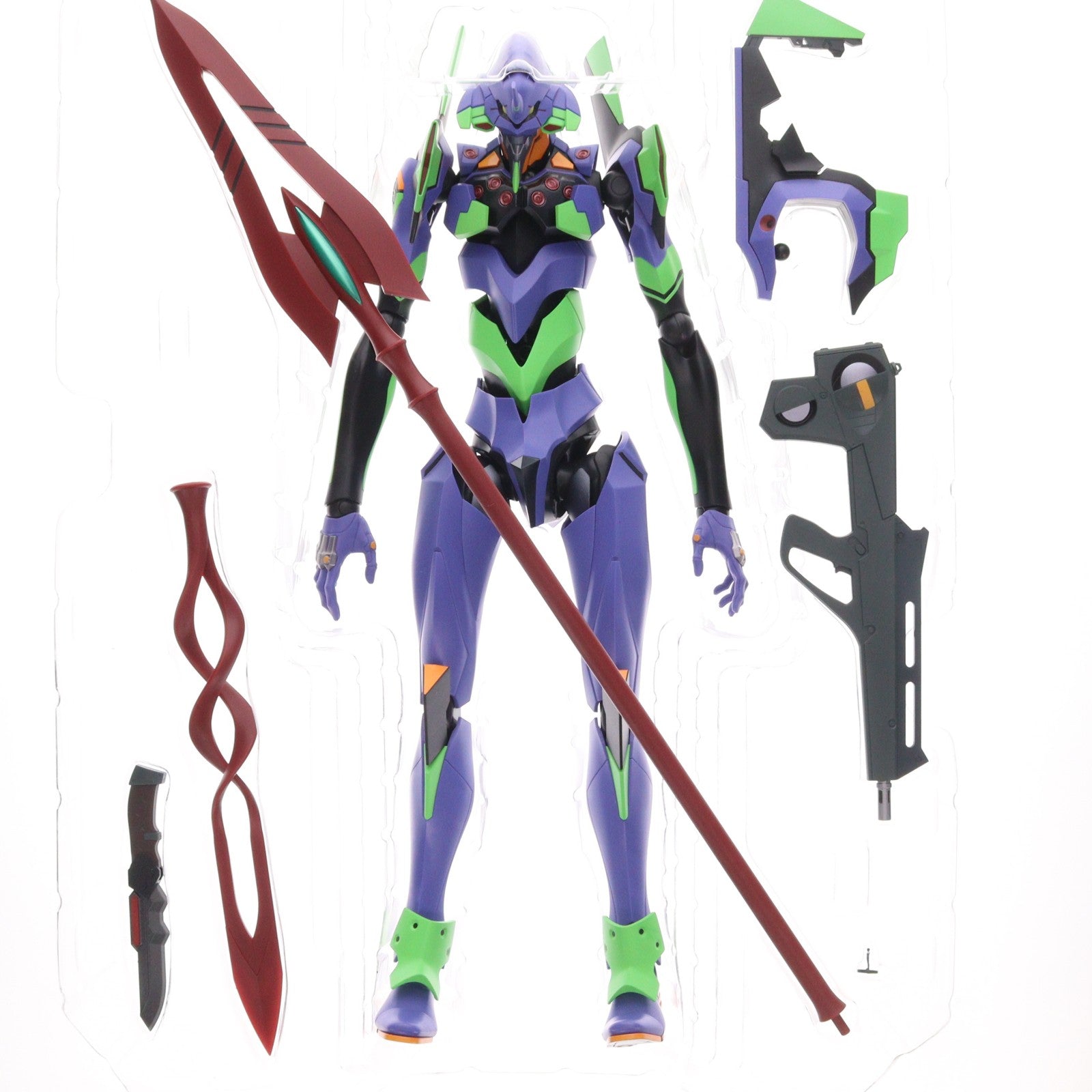 【中古即納】[FIG] DYNACTION(ダイナクション) 汎用ヒト型決戦兵器人造人間エヴァンゲリオン初号機+カシウスの槍(リニューアルカラーエディション) シン・エヴァンゲリオン劇場版 完成品 可動フィギュア バンダイスピリッツ(20220219)