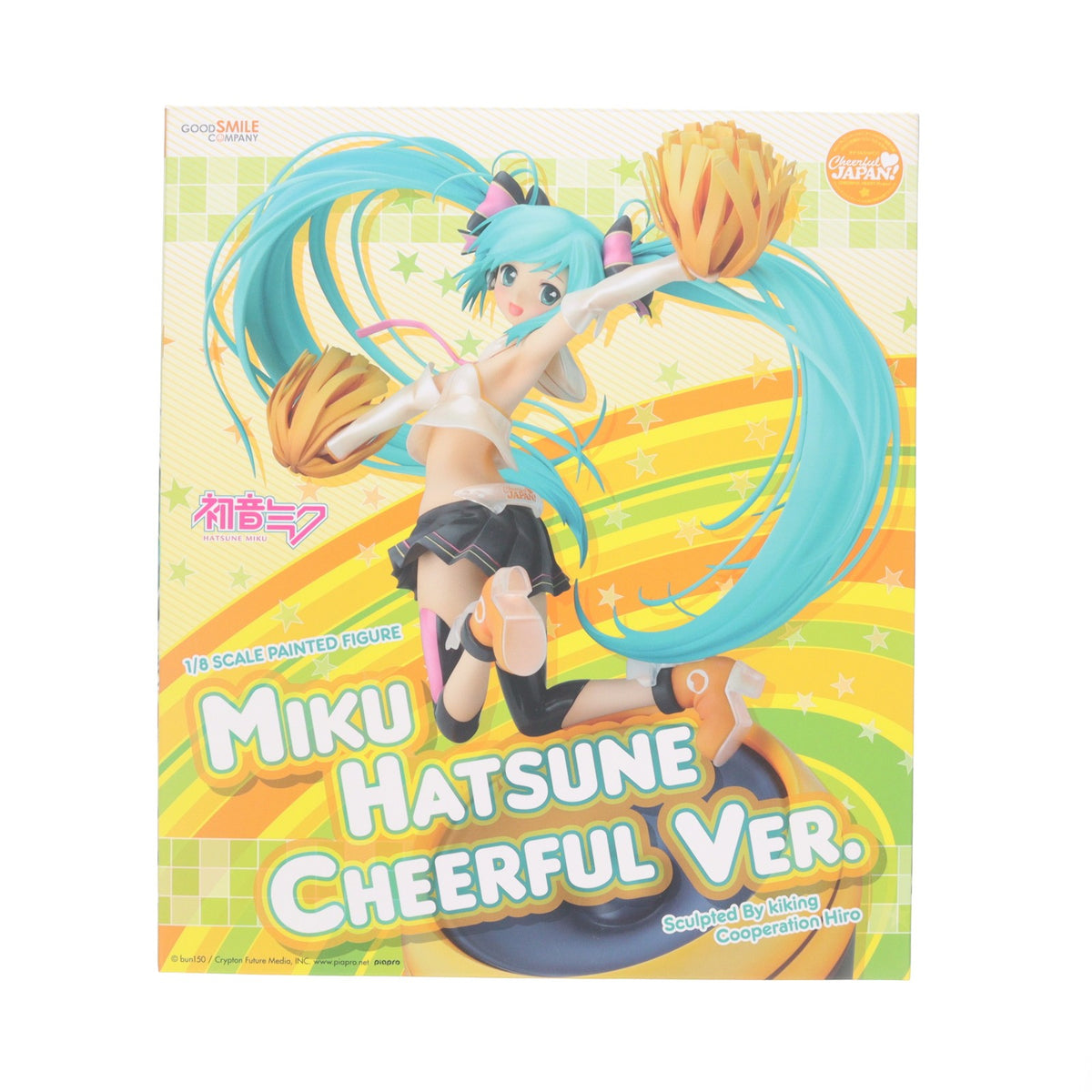 【中古即納】[FIG] GOODSMILE ONLINE SHOP限定特典付属 初音ミク Cheerful Ver.(2016年) キャラクター・ボーカル・シリーズ01 初音ミク 1/8 完成品 フィギュア グッドスマイルカンパニー(20161231)