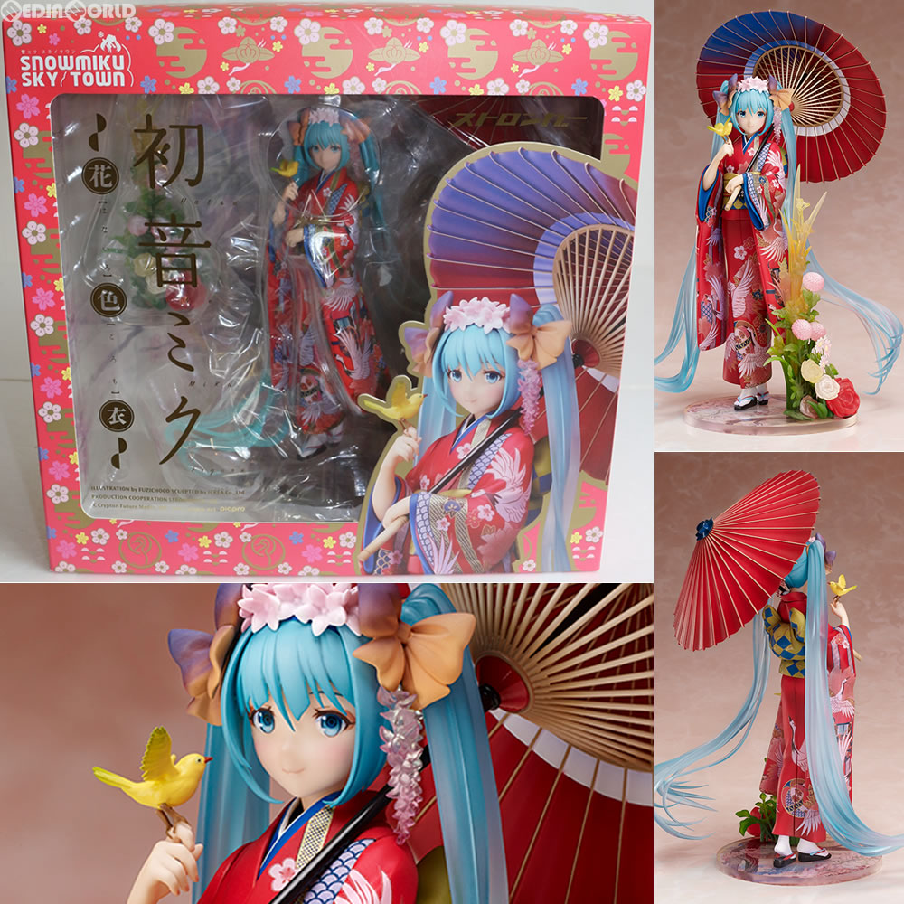 【中古即納】[FIG] 初音ミク ～花色衣～ VOCALOID(ボーカロイド) 1/8 完成品 フィギュア あみあみ&雪ミクスカイタウン&シナプス限定 ストロンガー(20161130)