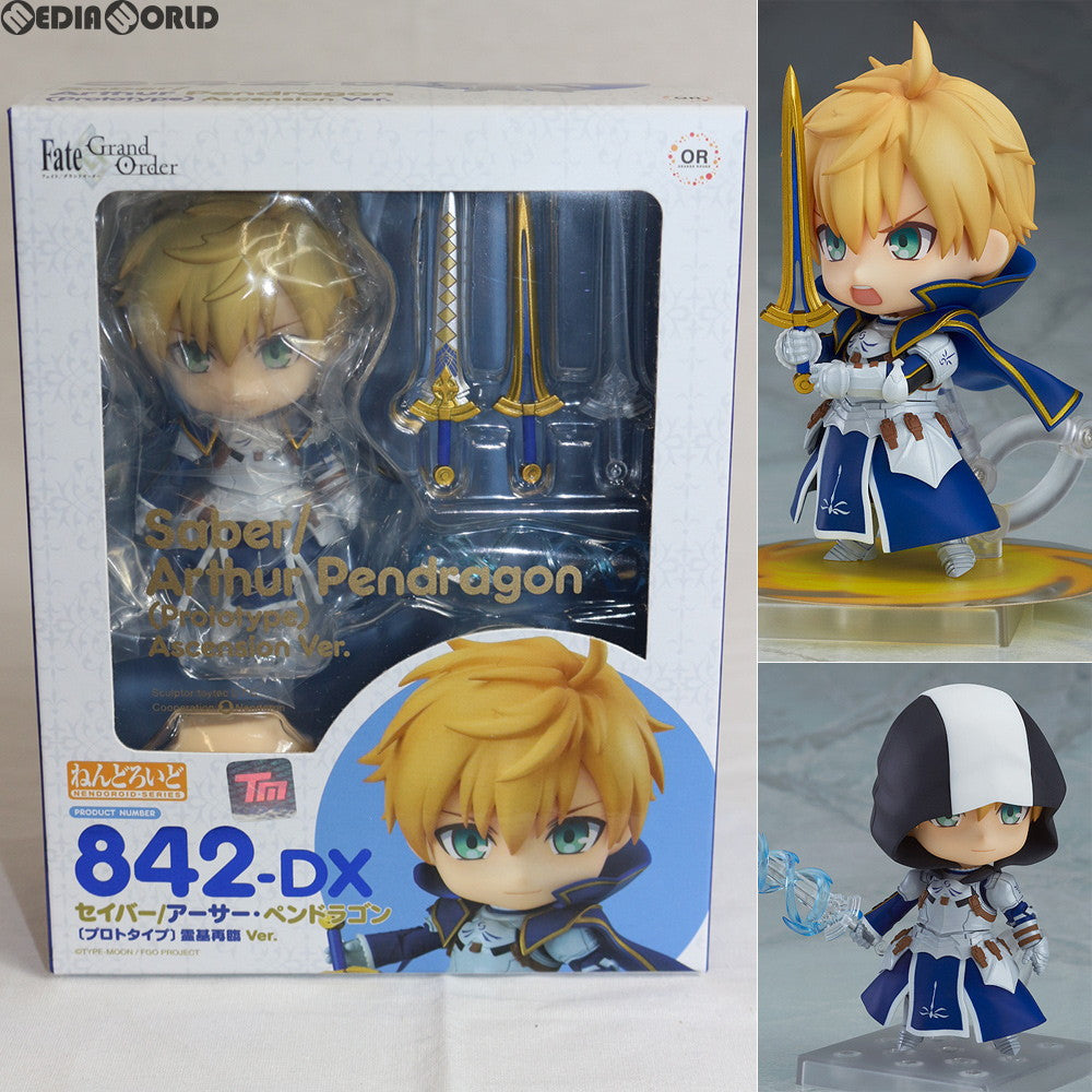 【中古即納】[FIG] ねんどろいど 842-DX セイバー/アーサー・ペンドラゴン[プロトタイプ] 霊基再臨 Ver. Fate/Grand Order(フェイト/グランドオーダー) 完成品 可動フィギュア オランジュ・ルージュ(20180531)