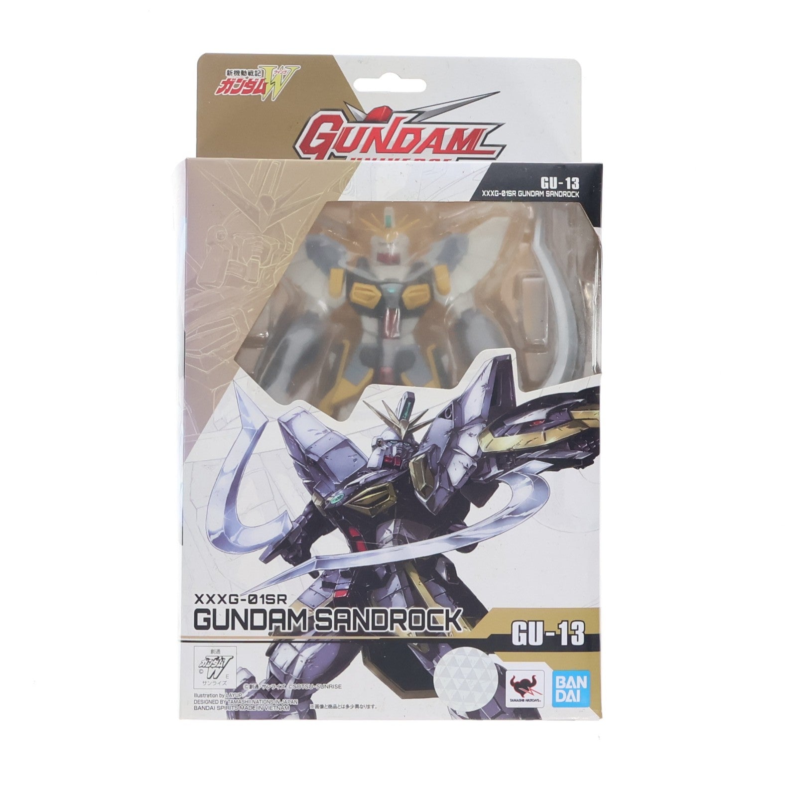 【中古即納】[FIG] GUNDAM UNIVERSE(ガンダムユニバース) XXXG-01SR GUNDAM SANDROCK(ガンダムサンドロック) 機動戦士ガンダムW(ウイング) 完成品 可動フィギュア バンダイスピリッツ(20210529)