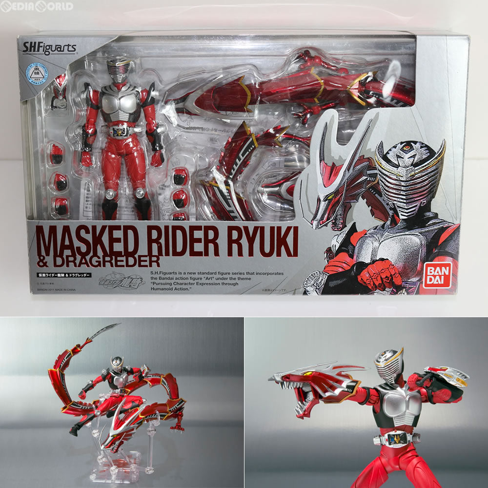 【中古即納】[FIG] S.H.Figuarts(フィギュアーツ) 仮面ライダー龍騎&ドラグレッダーセット 完成品 可動フィギュア バンダイ(20110827)