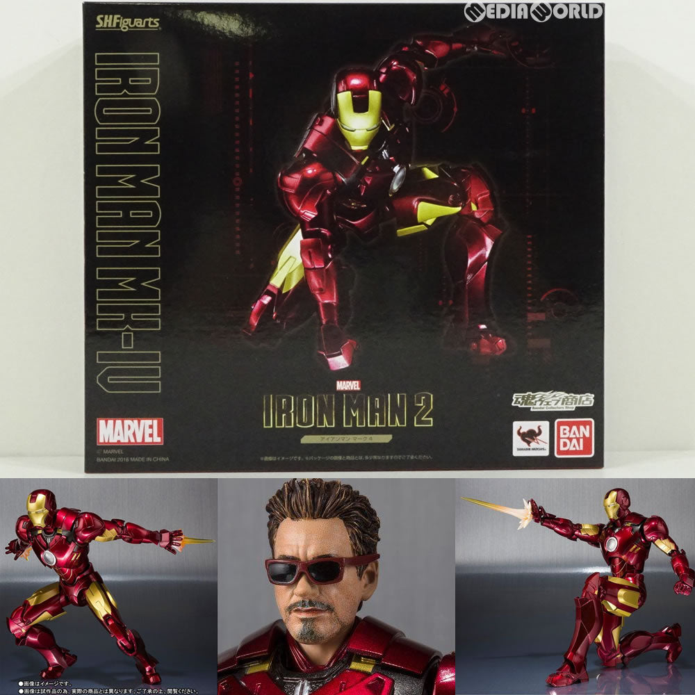 【中古即納】[FIG] 魂ウェブ商店限定 S.H.Figuarts(フィギュアーツ) アイアンマン マーク4 アイアンマン2 完成品 可動フィギュア バンダイ(20180331)