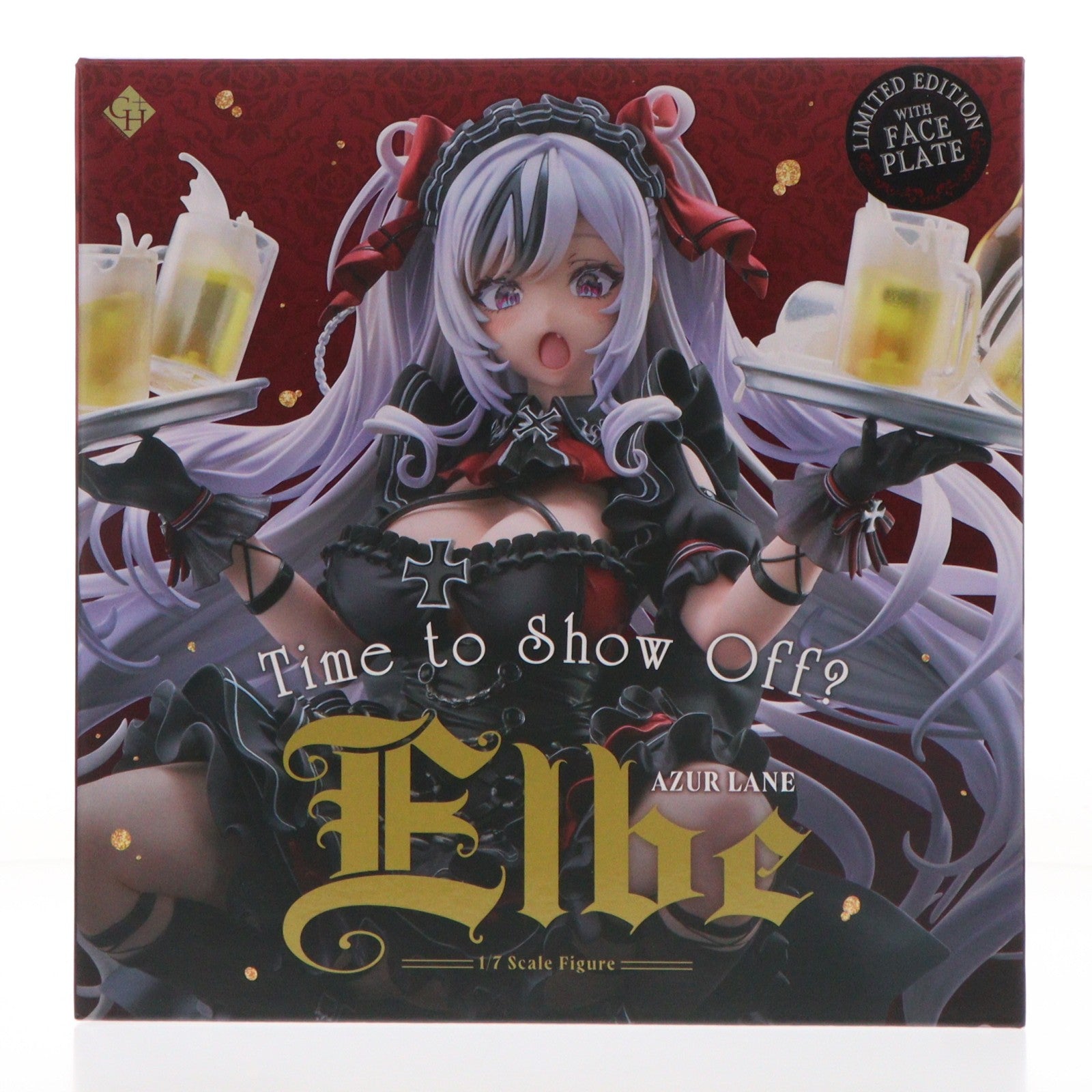 【中古即納】[FIG] ポスター無しフェイスパーツ付属 エルベ 見せ場訪れず～ あみあみ限定版 アズールレーン 1/7 完成品 フィギュア GOLDENHEAD+(ゴールデンヘッドプラス)(20250731)