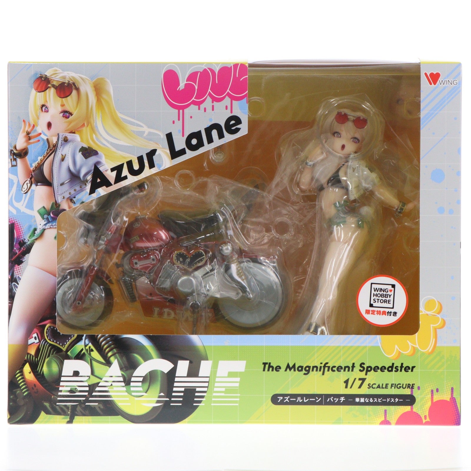 【中古即納】[FIG] WING HOBBY STORE限定特典付属 バッチ 華麗なるスピードスター アズールレーン 1/7 完成品 フィギュア(WHS_1020) WING(ウイング)(20260726)