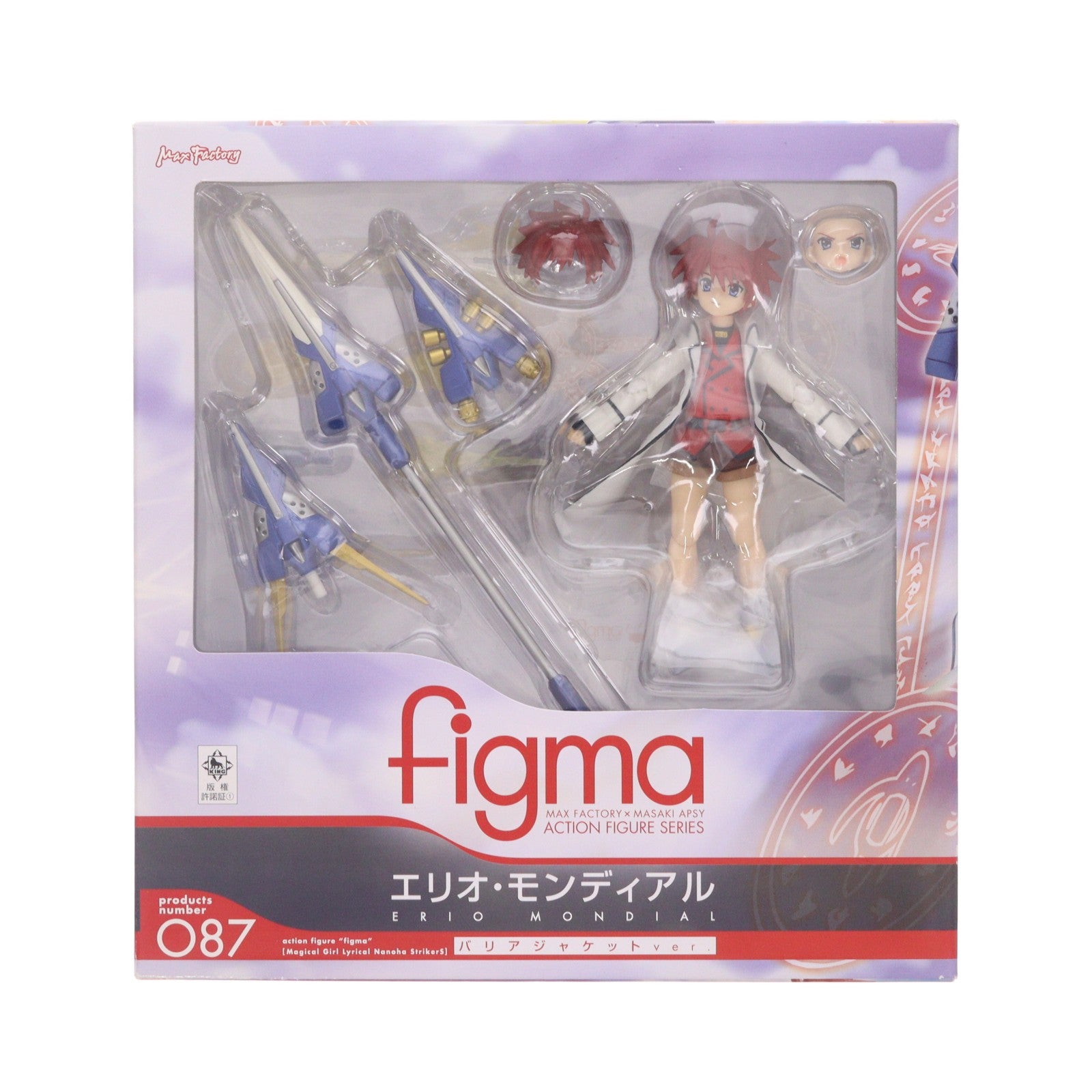 【中古即納】[FIG] figma(フィグマ) 087 エリオ・モンディアル バリアジャケットver. 魔法少女リリカルなのはStrikerS(ストライカーズ) 完成品 可動フィギュア マックスファクトリー(20110222)