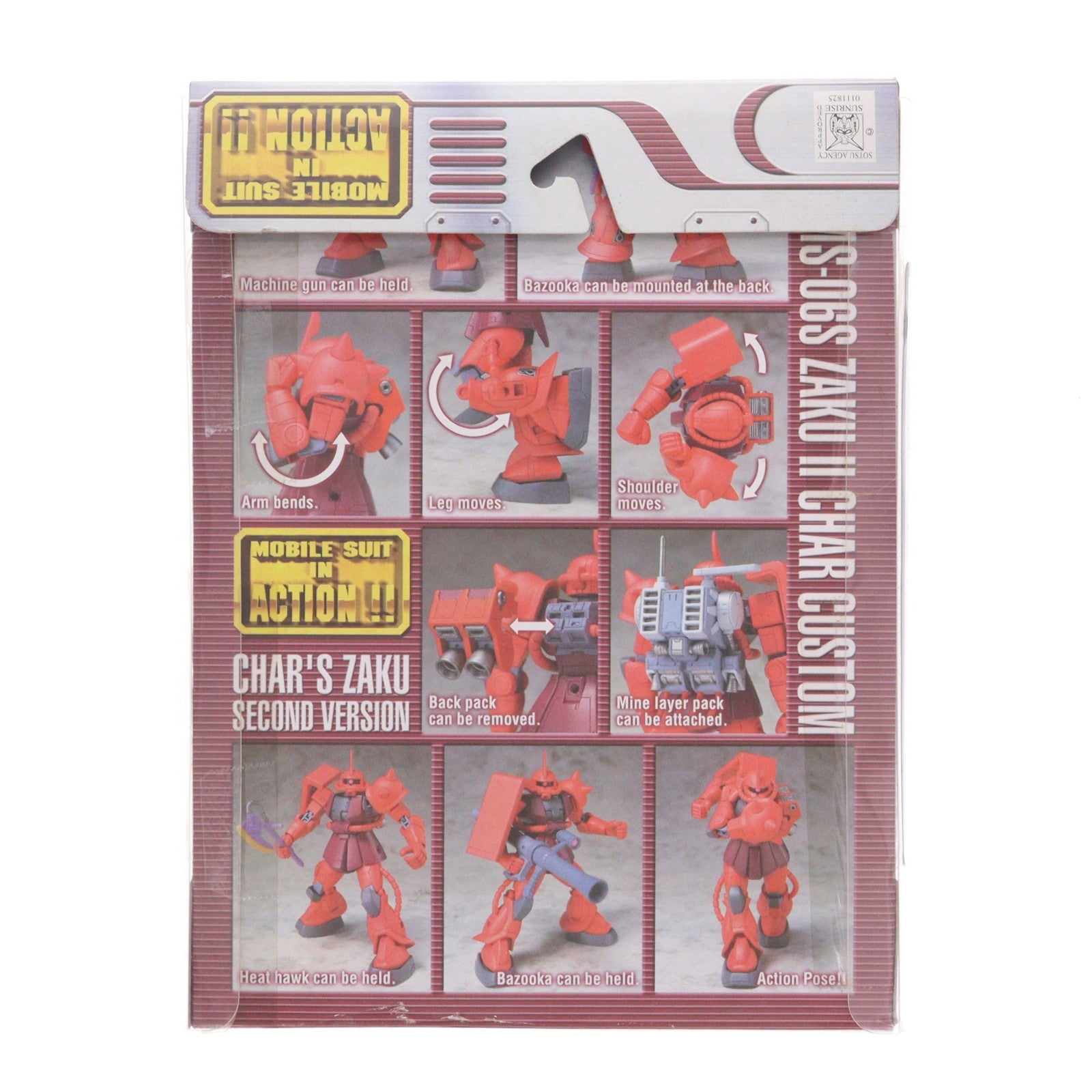 【中古即納】[FIG] MS IN ACTION!!(モビルスーツ・イン・アクション) MS-06S シャア専用ザクII(セカンドバージョン) 機動戦士ガンダム 完成品 可動フィギュア バンダイ(20021130)