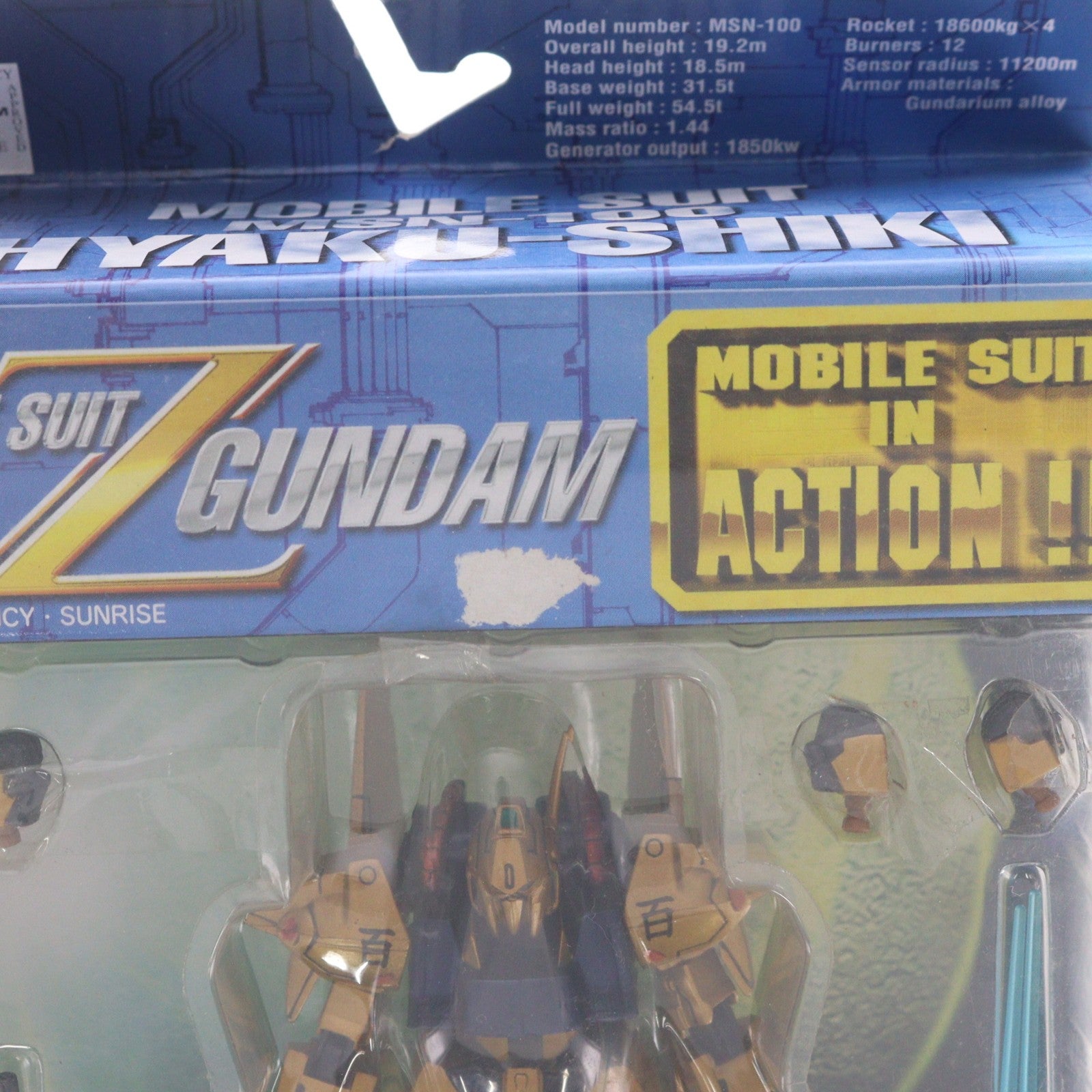 【中古即納】[FIG] MS IN ACTION!!(モビルスーツ・イン・アクション) MSN-00100 百式 機動戦士Zガンダム 完成品 可動フィギュア バンダイ(20010228)