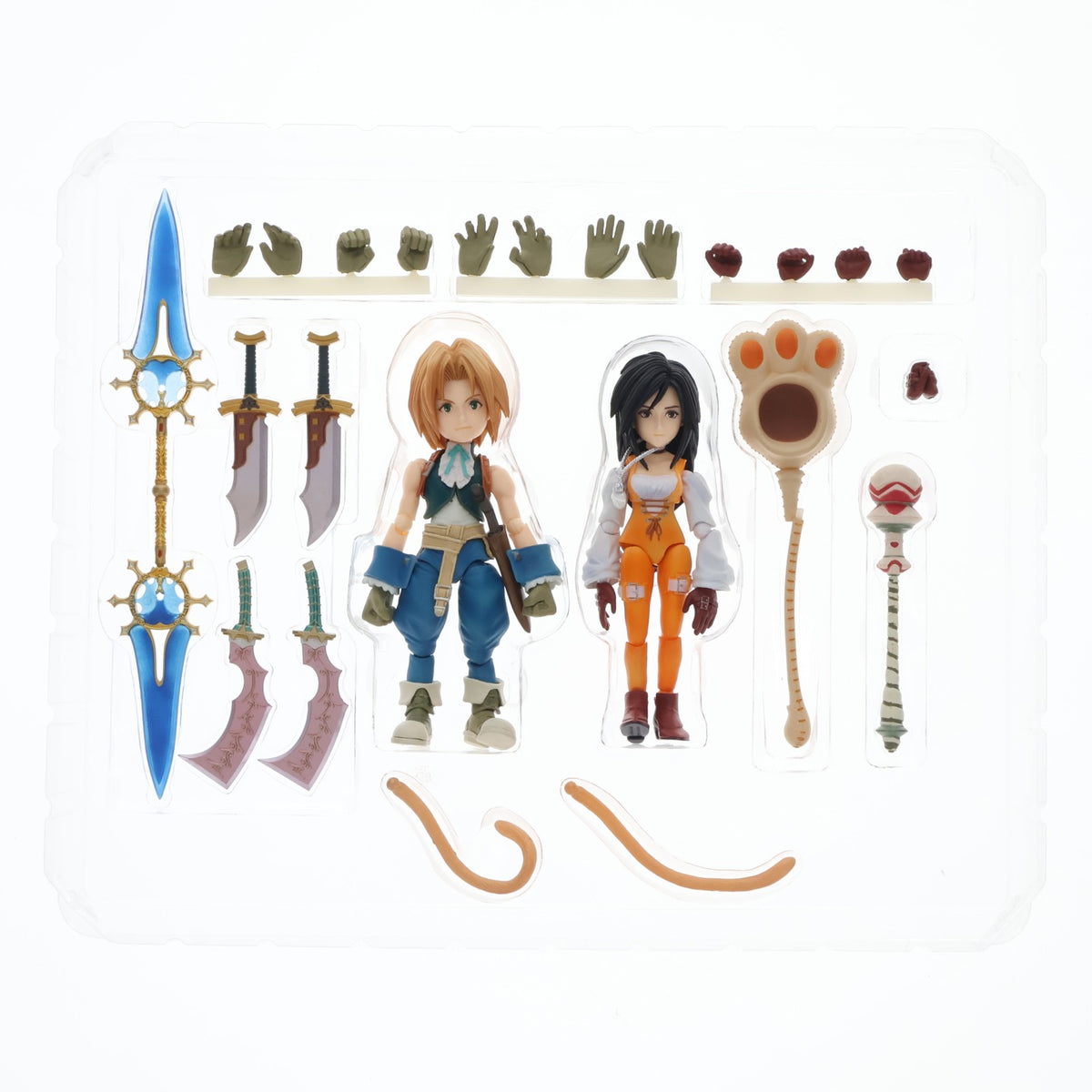 【中古即納】[FIG] BRING ARTS(ブリングアーツ) ジタン・トライバル&ガーネット・ティル・アレクサンドロス17世 FINAL FANTASY IX(ファイナルファンタジー9) 完成品 可動フィギュア スクウェア・エニックス(20190829)