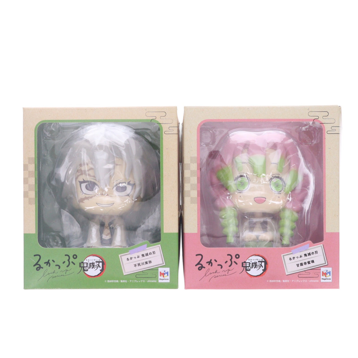 【中古即納】[FIG] メガトレショップ&プレミアムバンダイ限定 るかっぷ 甘露寺蜜璃&不死川実弥セット(かんろじみつり&しなずがわさねみ) 鬼滅の刃 完成品 フィギュア メガハウス(20220122)