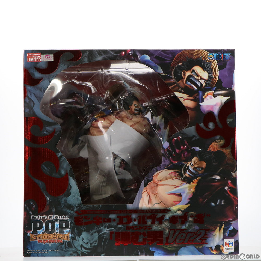【中古即納】[FIG] Portrait.Of.Pirates P.O.P SA-MAXIMUM モンキー・D・ルフィ ギア4 弾む男 Ver.2 ONE PIECE(ワンピース) 1/8 完成品 フィギュア 一部店舗&オンラインショップ限定 メガハウス(20211130)