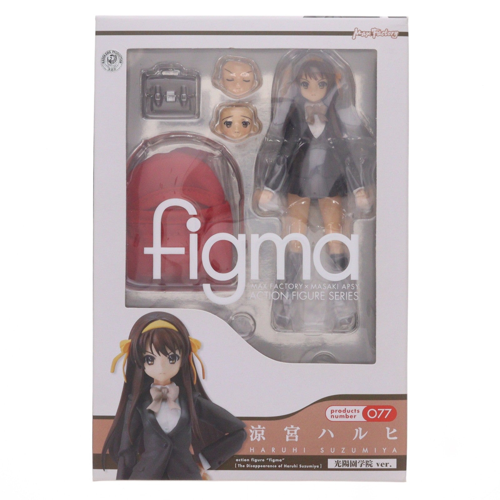 【中古即納】[FIG] figma(フィグマ) 077 涼宮ハルヒ 光陽園学院ver. 涼宮ハルヒの消失 完成品 可動フィギュア マックスファクトリー(20101229)
