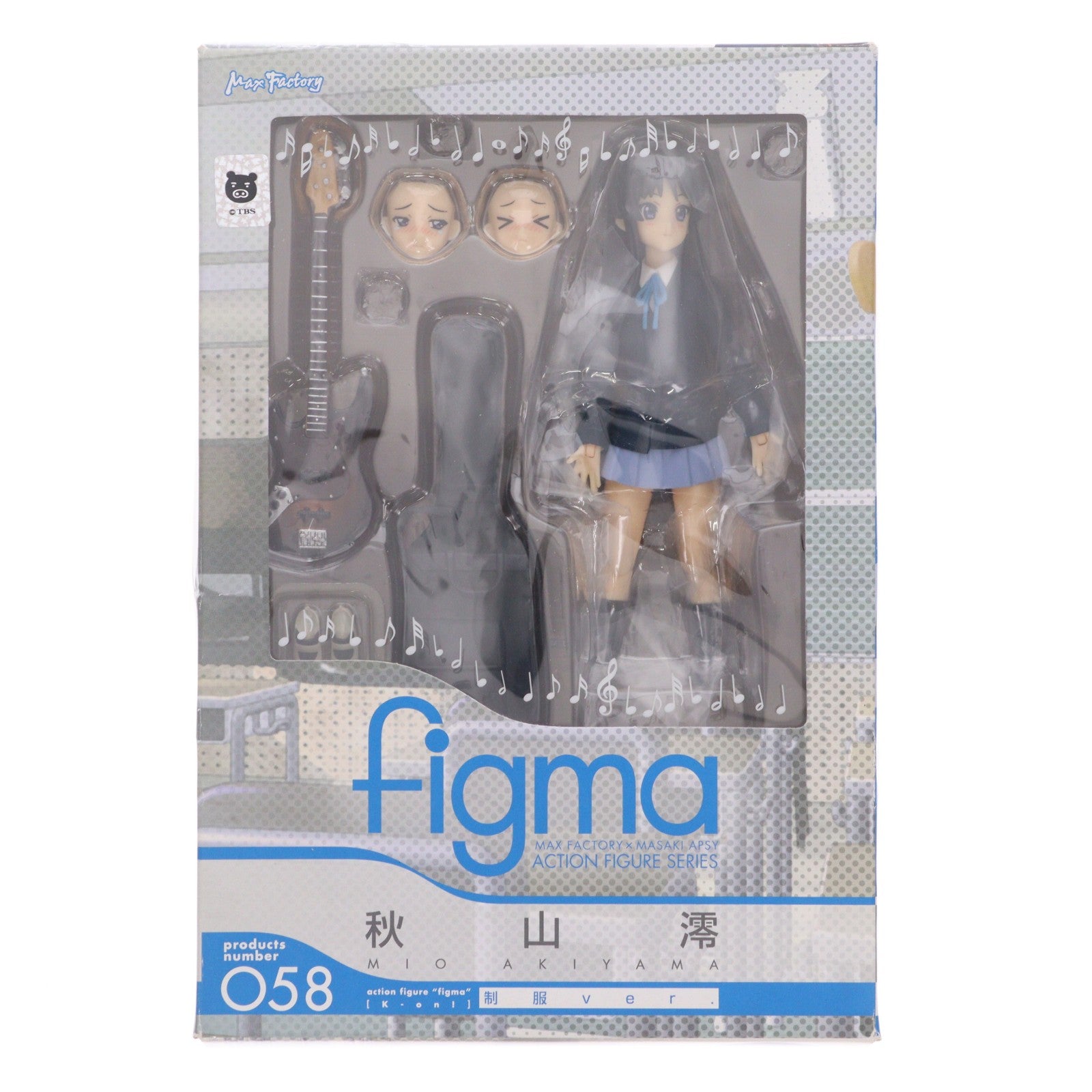 【中古即納】[FIG] figma(フィグマ) 058 秋山澪(あきやまみお) 制服ver. けいおん! 完成品 可動フィギュア マックスファクトリー(20100715)