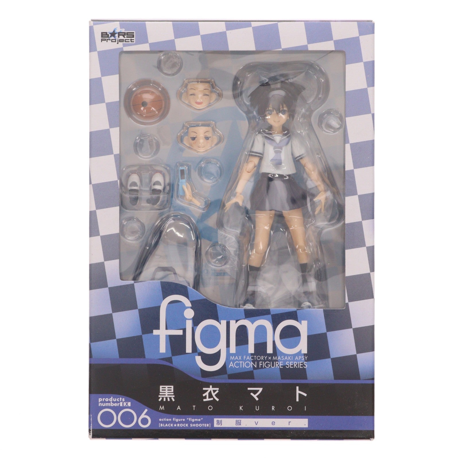 【中古即納】[FIG] figma(フィグマ) EX-006 黒衣マト(くろいマト) 制服ver. ブラック★ロックシューター 完成品 可動フィギュア ワンフェス2011冬&GOODSMILE ONLINE SHOP限定 マックスファクトリー(20110206)