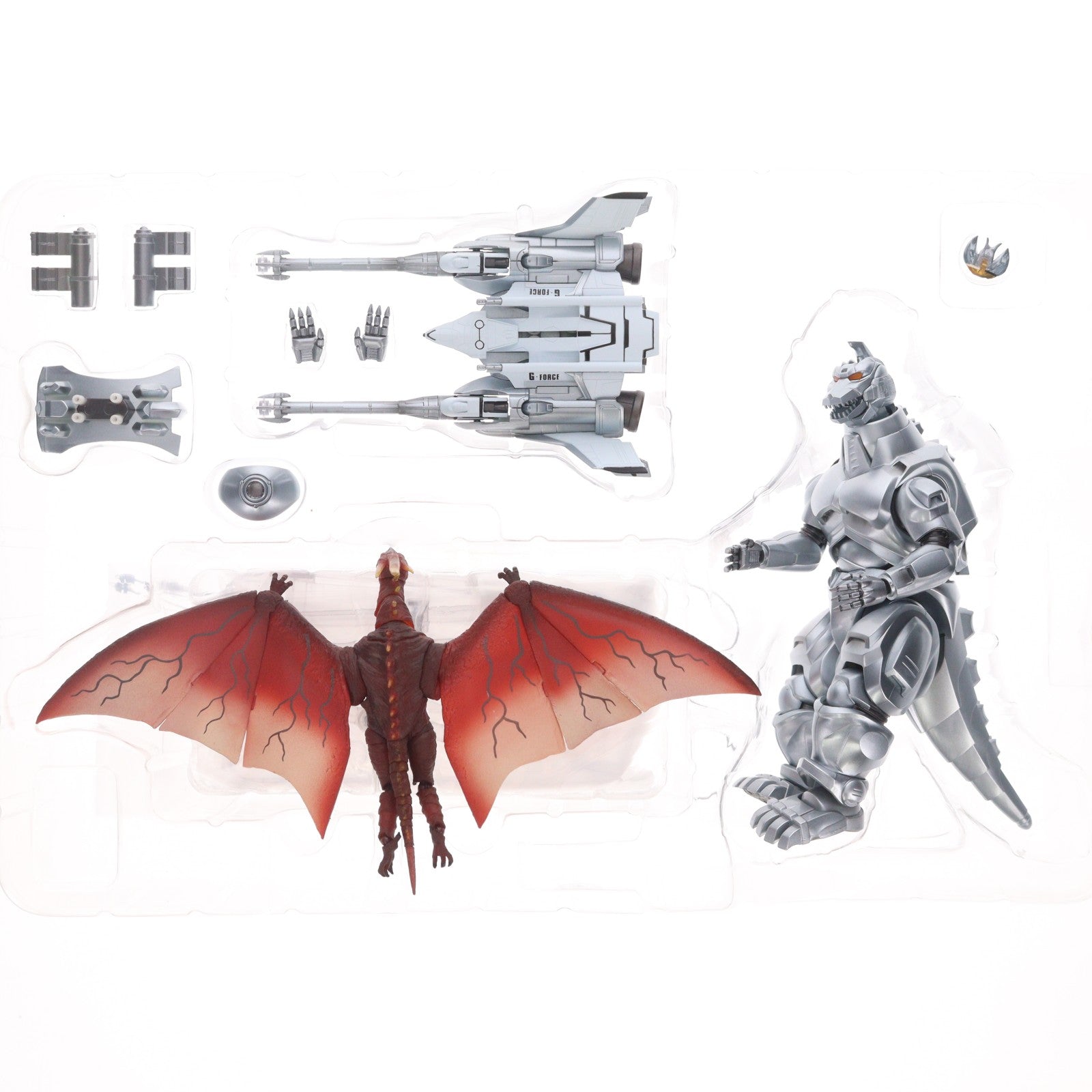 【中古即納】[FIG] 魂ウェブ商店限定 S.H.MonsterArts(モンスターアーツ) メカゴジラ(1993)&ガルーダ&ファイヤーラドン 幕張決戦Ver. ゴジラVSメカゴジラ 完成品 可動フィギュア バンダイスピリッツ(20231222)