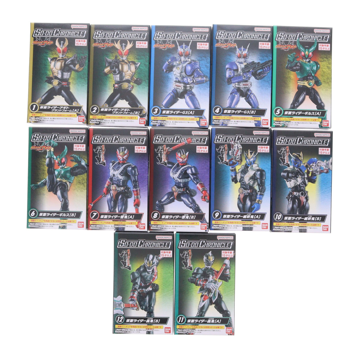 【中古即納】[FIG] (BOX)(食玩) SO-DO CHRONICLE 仮面ライダーアギト/仮面ライダー響鬼 可動フィギュア(12個) バンダイ(20260824)