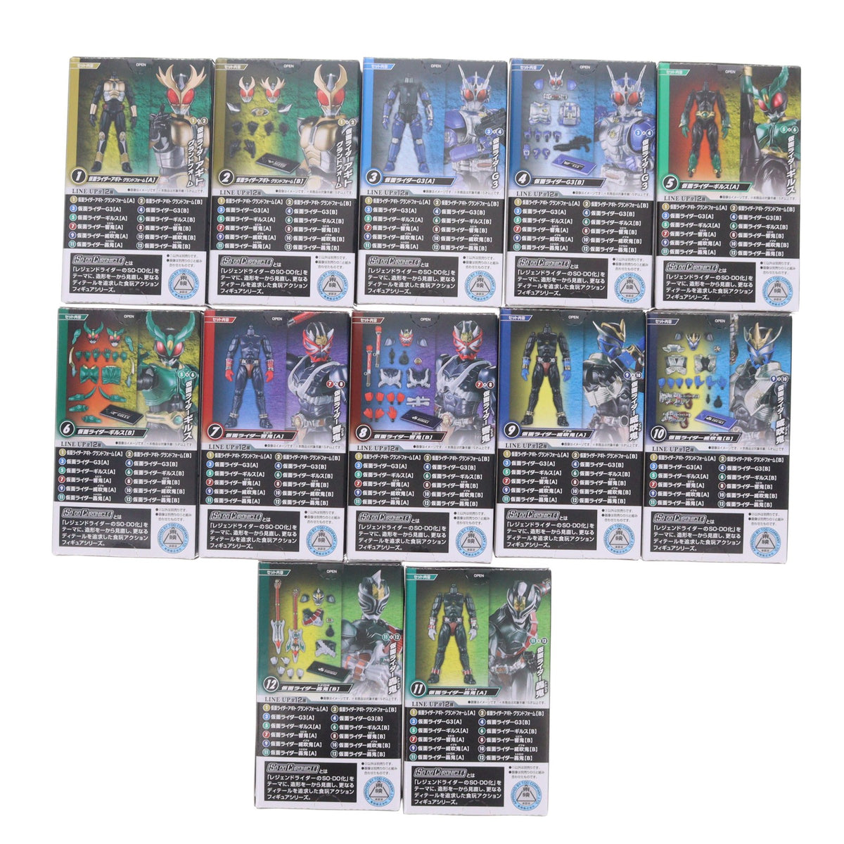 【中古即納】[FIG] (BOX)(食玩) SO-DO CHRONICLE 仮面ライダーアギト/仮面ライダー響鬼 可動フィギュア(12個) バンダイ(20260824)