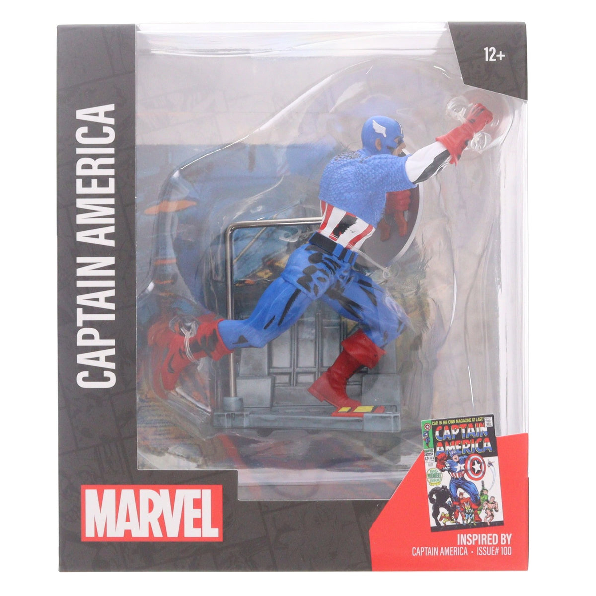 【中古即納】[FIG] シーン・フィギュア #008 キャプテン・アメリカ(ジャック・カービー/Captain America Vol.1 #100) MARVEL COMICS(マーベル・コミック) 1/10 完成品 フィギュア マクファーレン・トイズ(20241031)