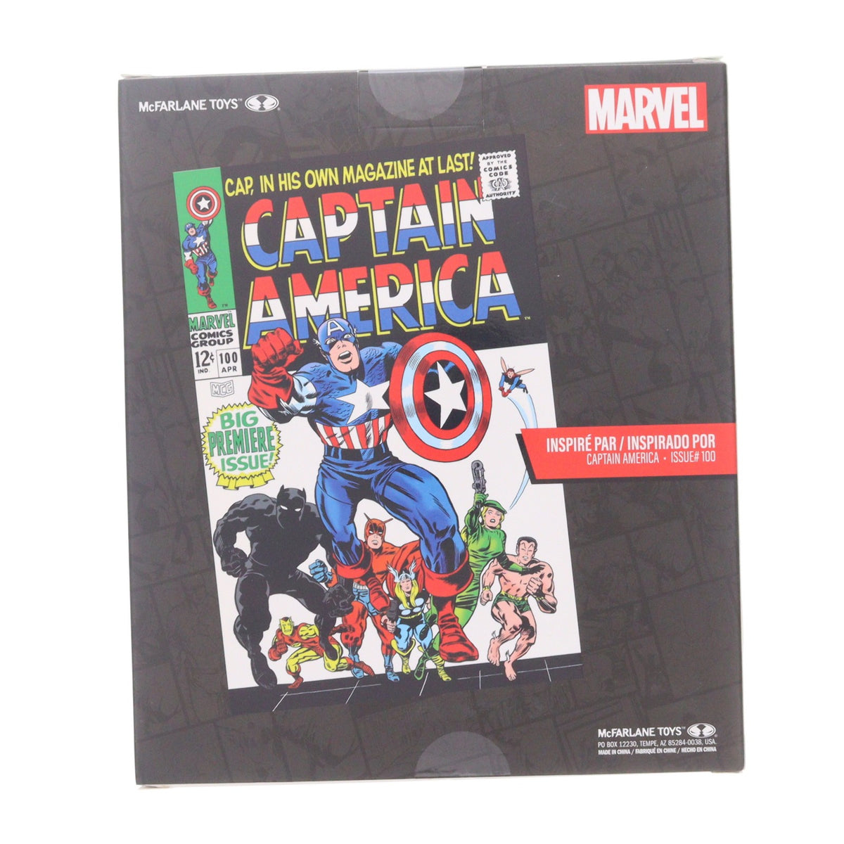 【中古即納】[FIG] シーン・フィギュア #008 キャプテン・アメリカ(ジャック・カービー/Captain America Vol.1 #100) MARVEL COMICS(マーベル・コミック) 1/10 完成品 フィギュア マクファーレン・トイズ(20241031)