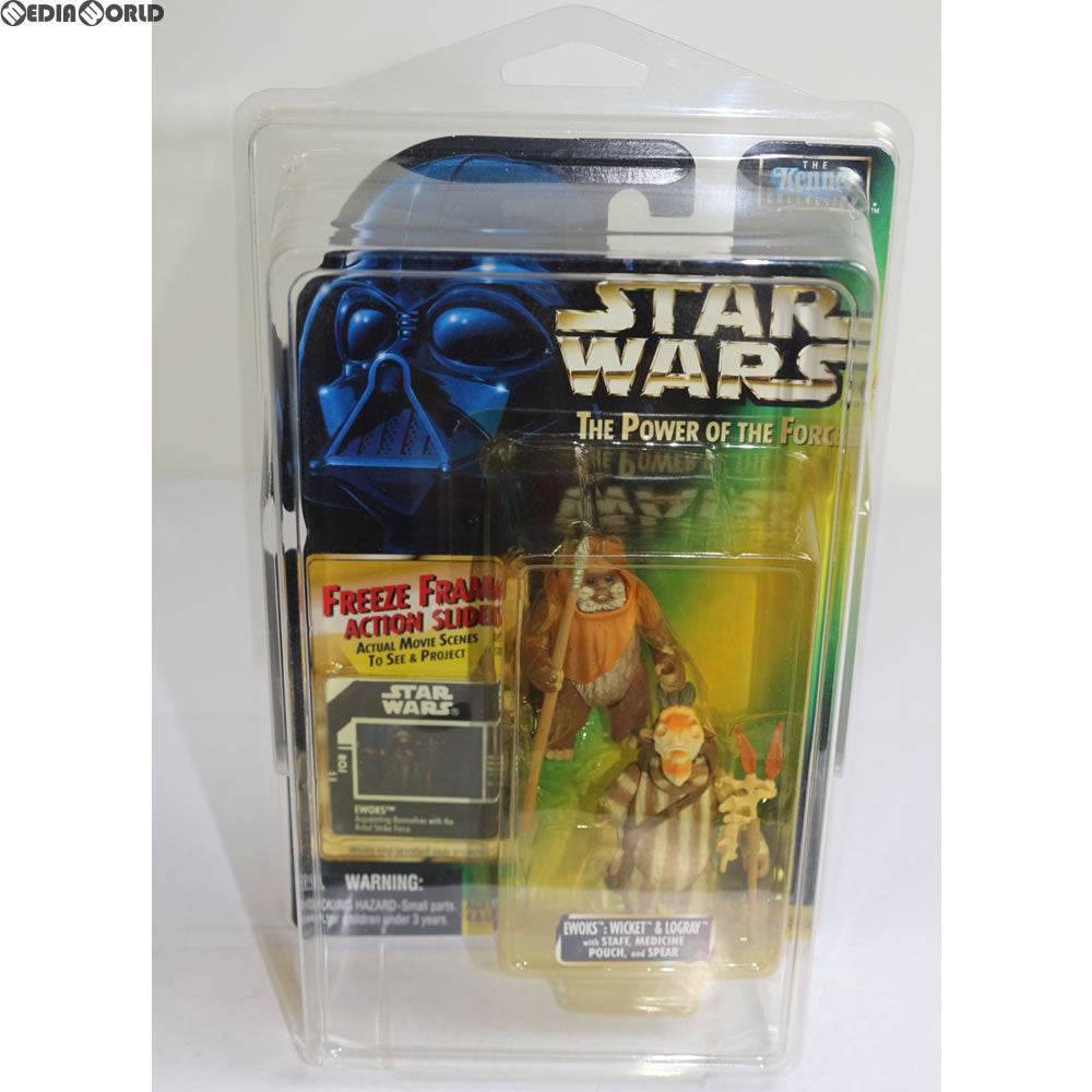 【中古即納】[FIG] The Power Of The Force Ewoks: Wicket & Logray(イウォーク ウィケット&ログレイ) STAR WARS(スター・ウォーズ) 完成品 フィギュア(69711) ハズブロ(19971231)