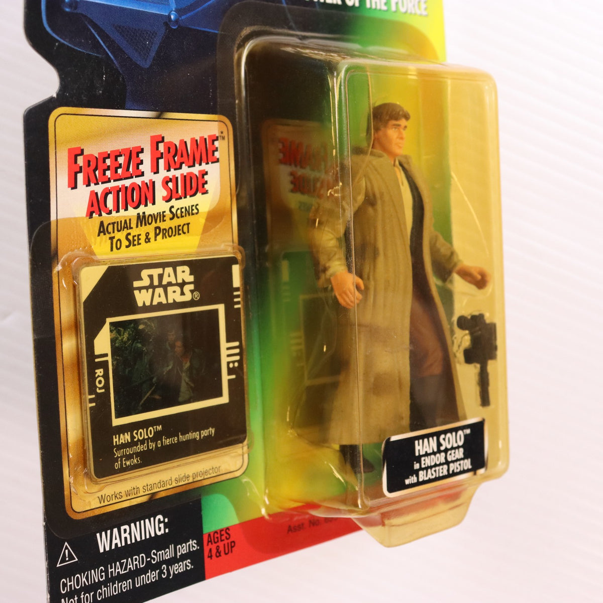 【中古即納】[FIG] スター・ウォーズ パワー・オブ・ザ・フォース フリーズ・フレーム ベーシックフィギュア ハン・ソロ イン エンドア・ギア STAR WARS 完成品 可動フィギュア Kenner(ケナー)/ハズブロ(19971231)