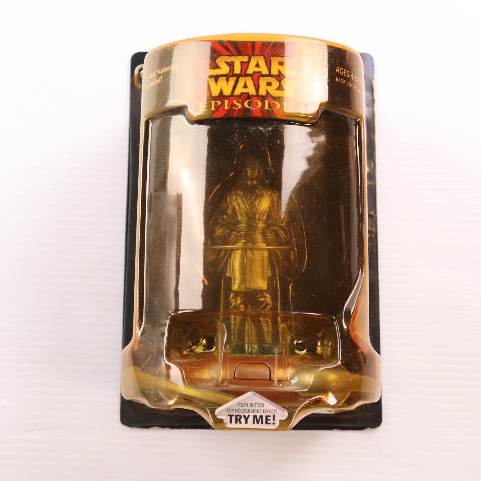 【中古即納】[FIG] クワイ=ガン・ジン ライトアップホログラフフィギュア STAR WARS(スター・ウォーズ) エピソード1/ファントム・メナス 完成品 フィギュア トミー(19991231)