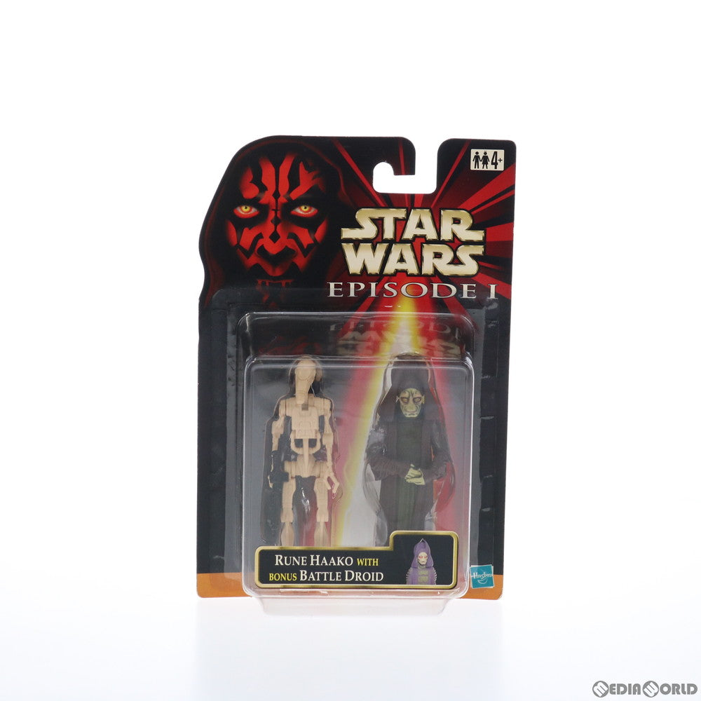 【中古即納】[FIG] スター・ウォーズ ベーシックフィギュア ルーン・ハーコ With バトル・ドロイド A STAR WARS エピソード1/ファントム・メナス 完成品 可動フィギュア ハズブロ/トミー(19991231)
